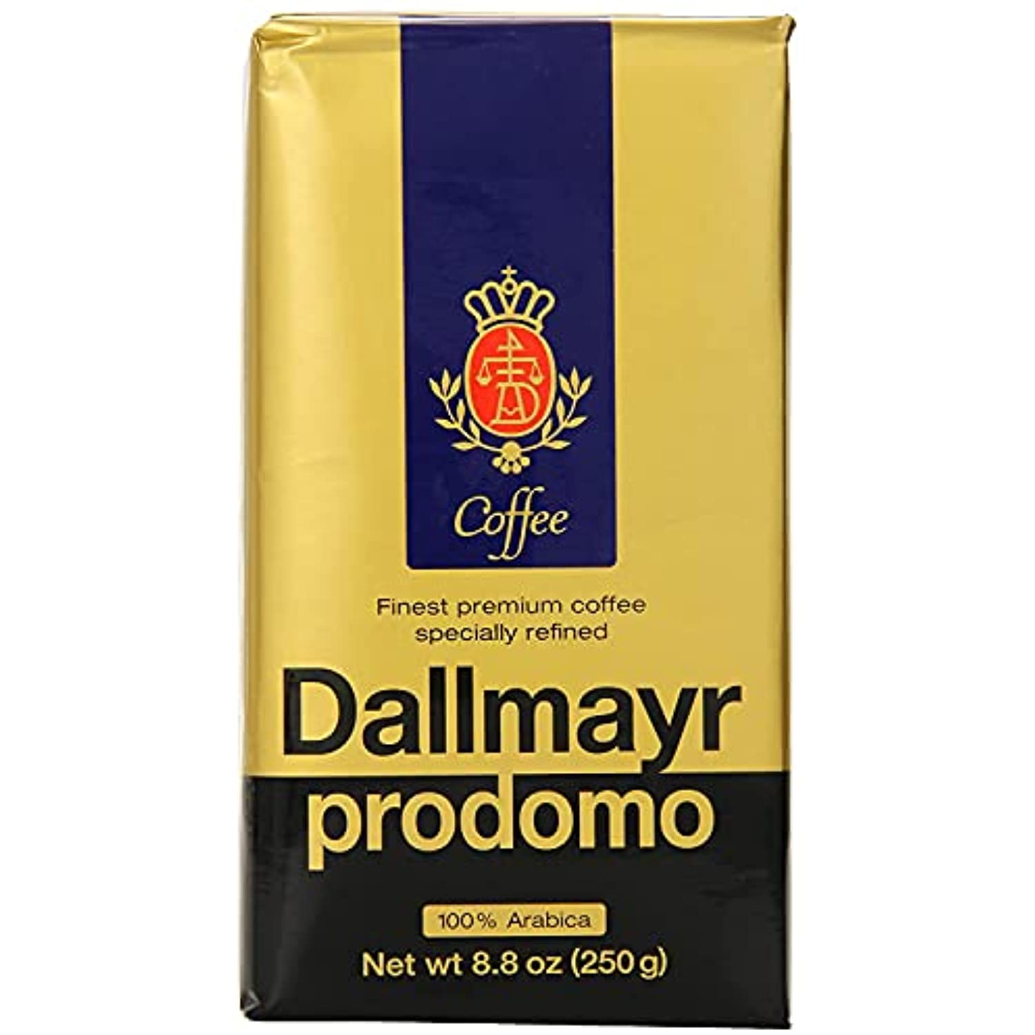 Dallmayr Gourmet Coffee, Prodomo (Ground), 8.8-Ounce Vacuum Packs - Pack Of 6
