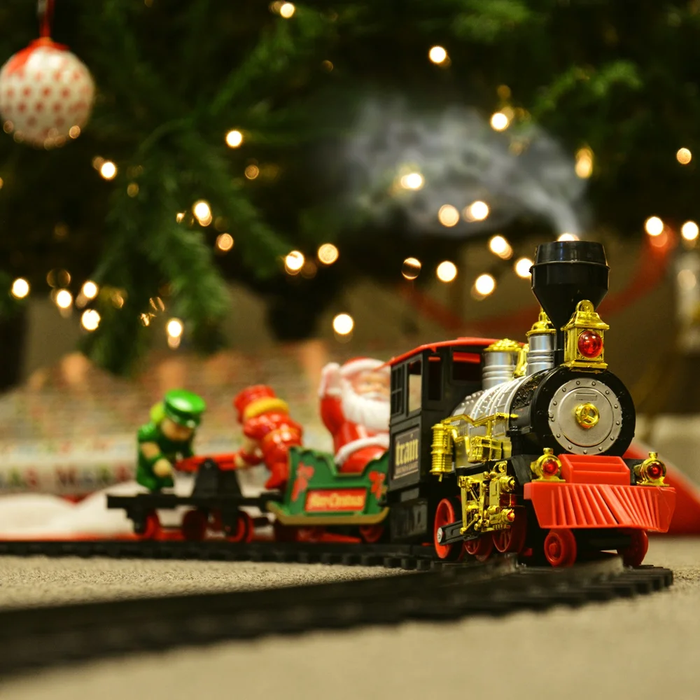 Classic Fun Toys Electric Toy Battery Powered Train Set with Santa Clause and Nutcracker Car