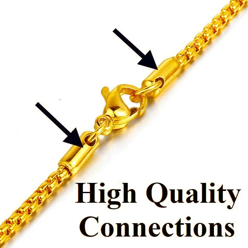 18k Gold Plated Bold Dragon Link Chain 24