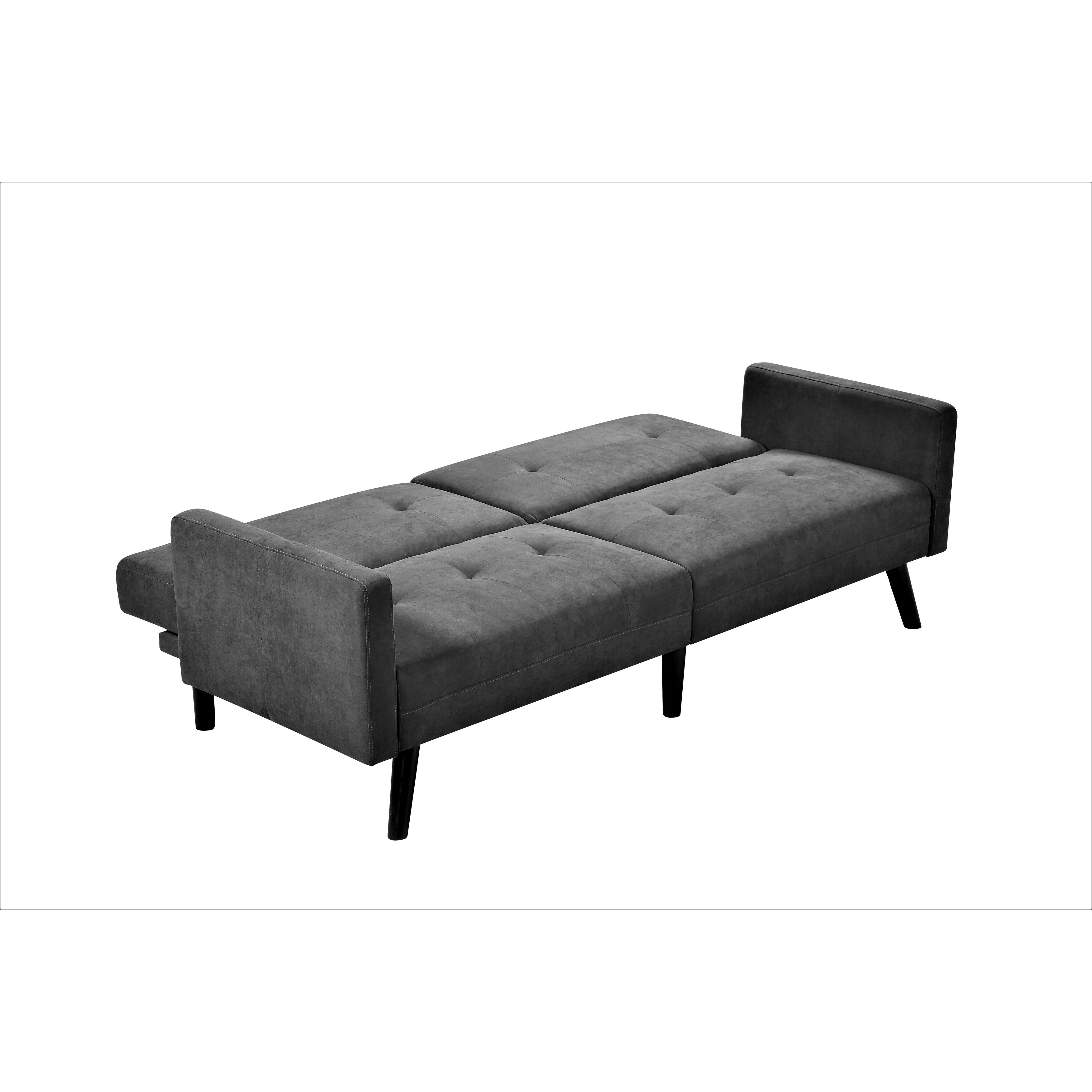 Container Direct Furniture Container Furniture Hasan Linen Sofabed Sleeper Dark Grey