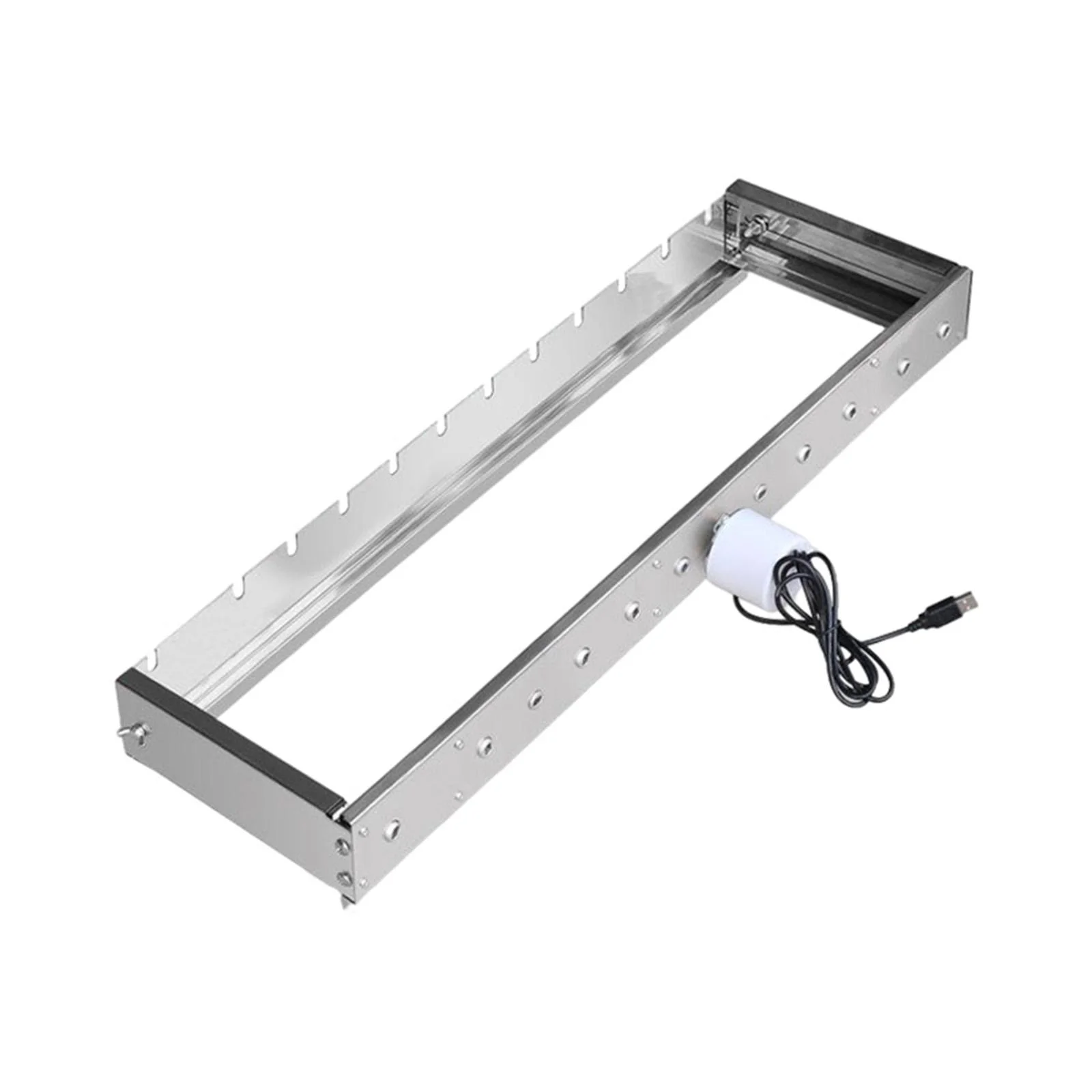 Barbecue Grill Adjustable Width Rolling Heavy Duty Cooking Grill Sturdy DIY Automatic Rotary Frame Accessories for Hiking Travel BBQ Outdoor 60cm