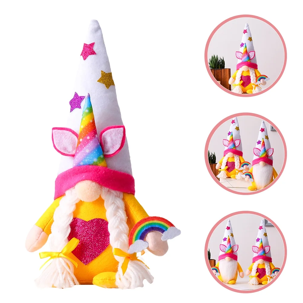 Gnome Dolls Doll Plush Gnomes Swedish Ornament Tomte Spring Figurine Stuffed Elf Birthday Gift  Unicorn Rainbow