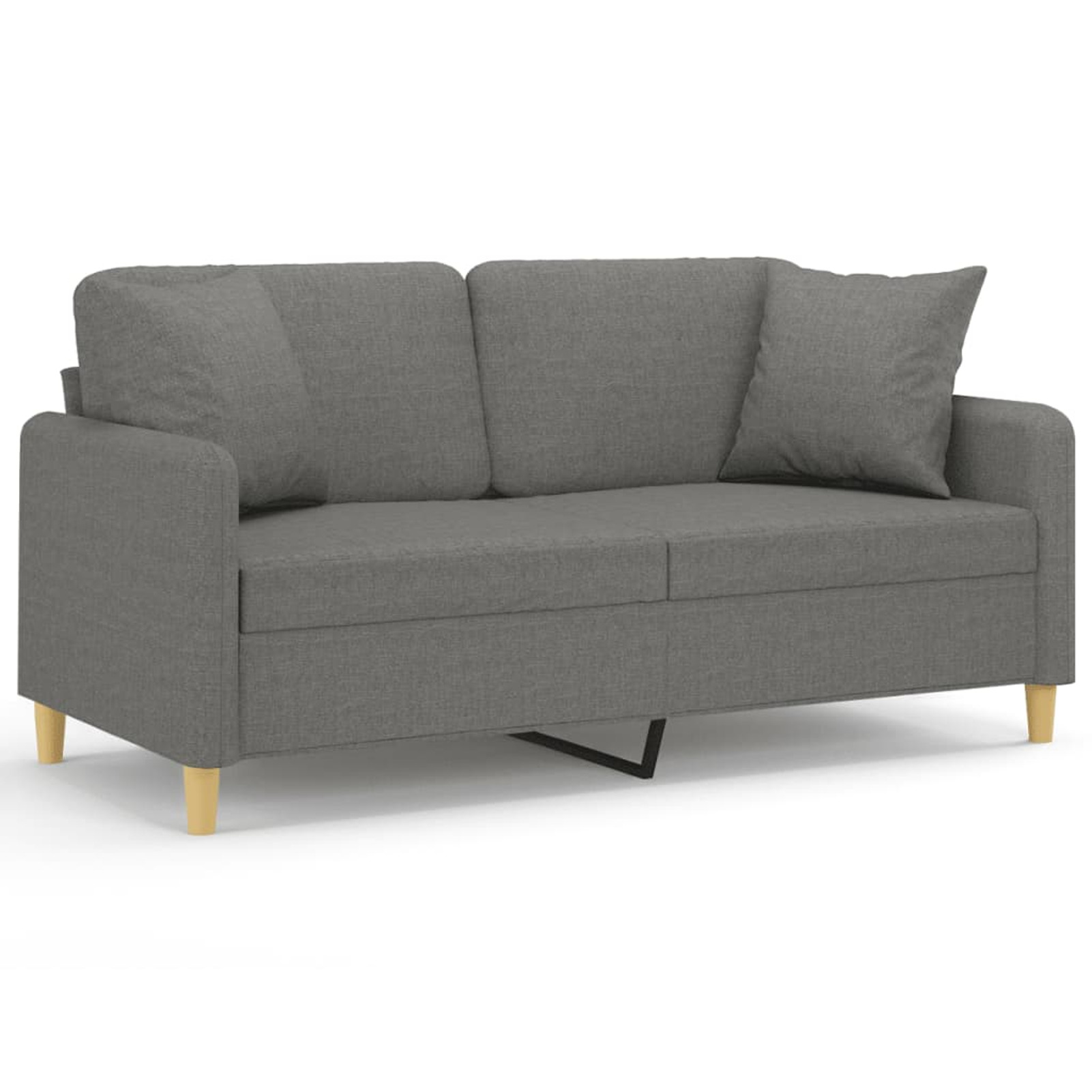 Tomshoo 2-Seater Sofa with Pillows&Cushions Dark Gray 55.1