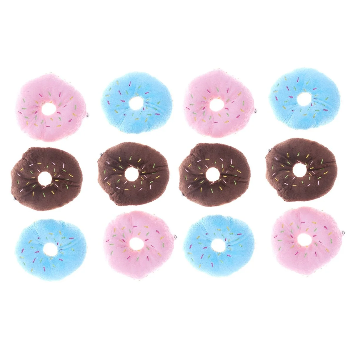 Toy Dog Toys Pet Puppy Chew Donut Teething Squeaky Chewing Plush Interactive Training Cat Doughnut Chop Strawberry Lamb