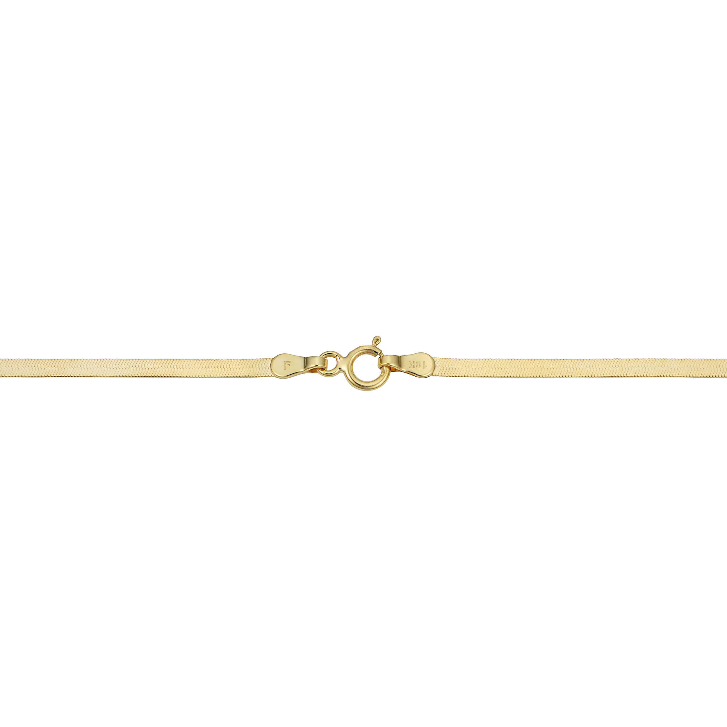 10k Yellow Gold Herringbone Chain Necklace (2.2mm, 20 inch)