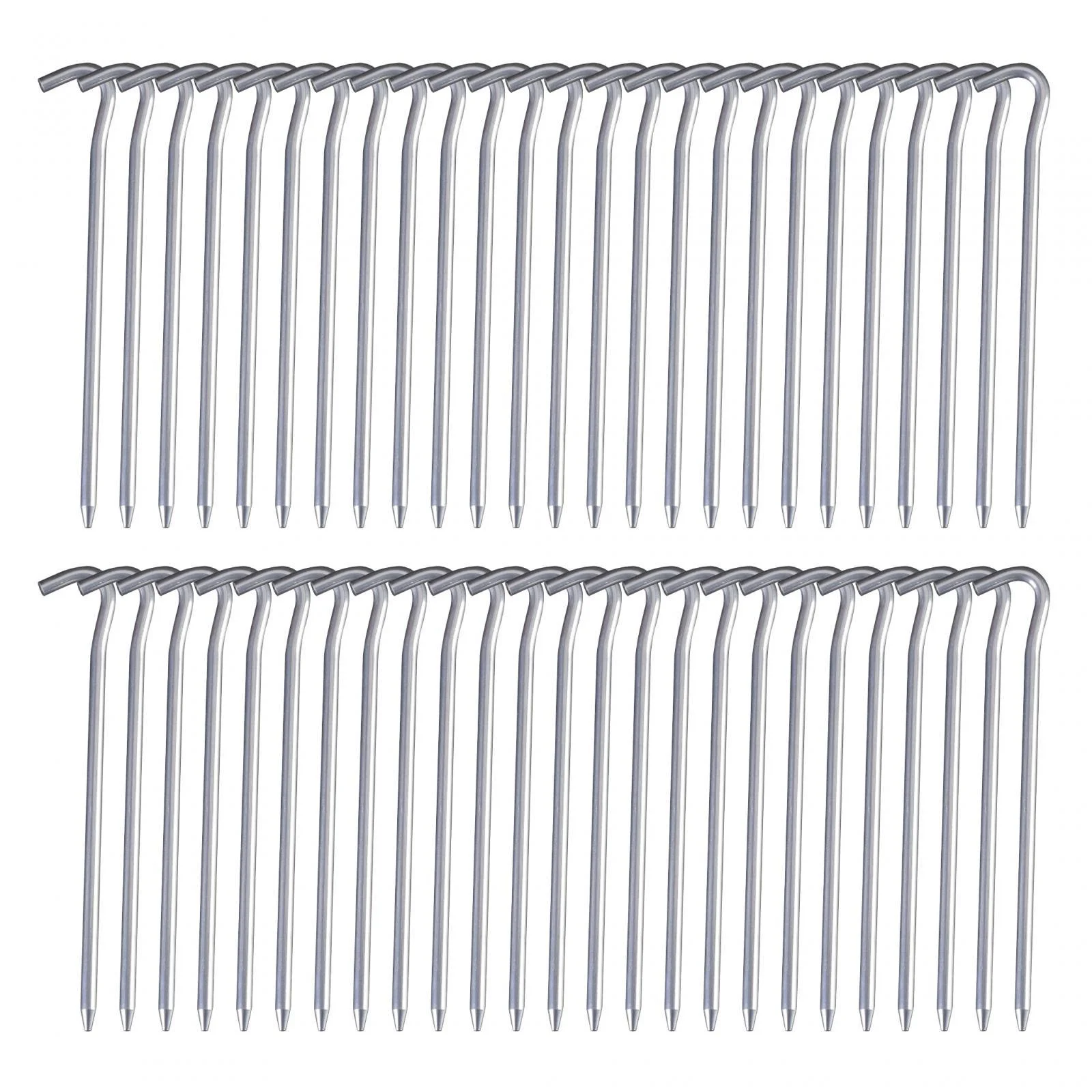 50Pcs Tent Pegs 18cm Garden Stakes Nails Aluminum Alloy Accessory Heavy Duty