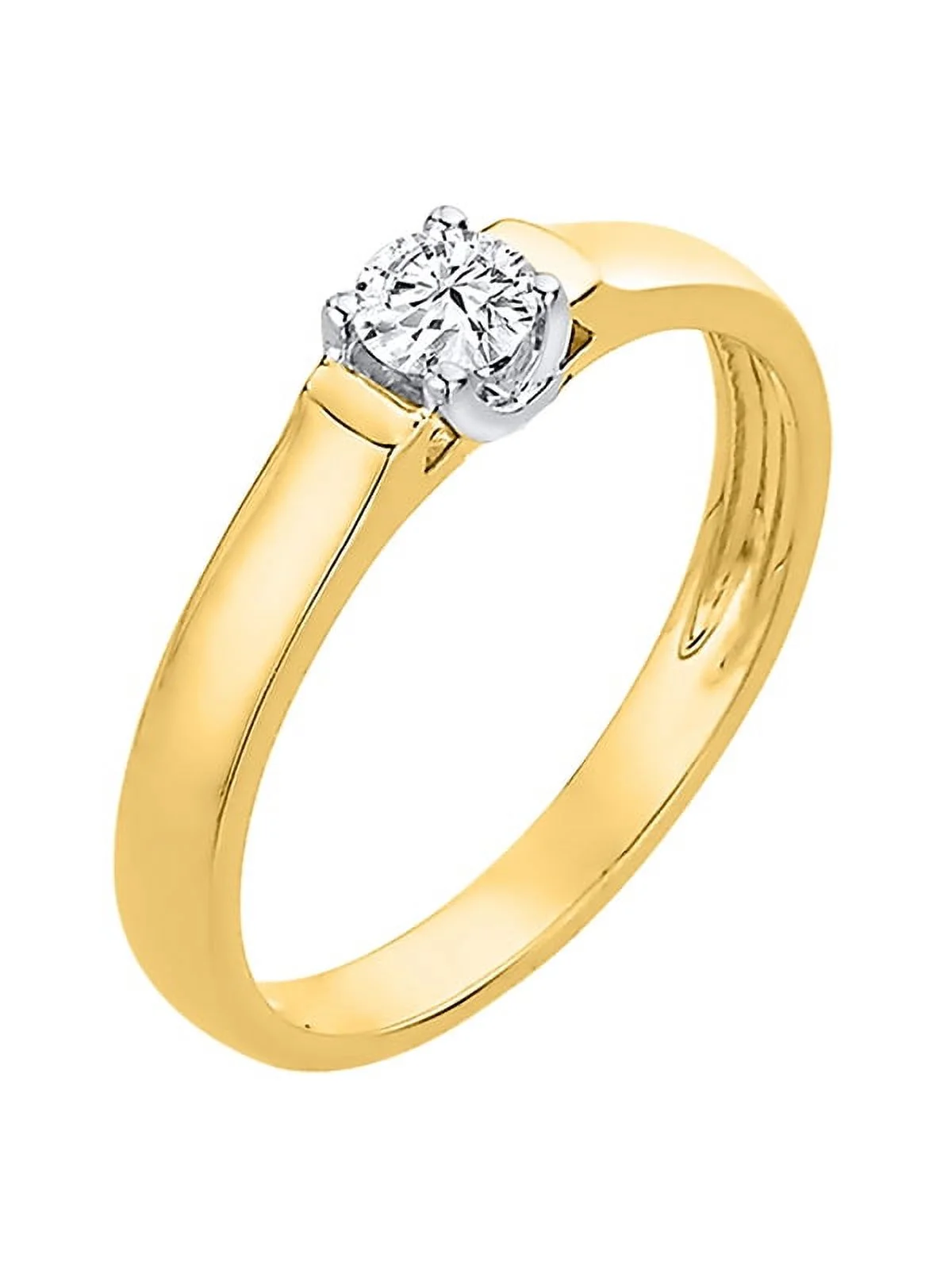Solitaire Diamond Engagement Ring in 10K Gold (1/4 cttw) (I-Color, SI3-I1 Clarity)