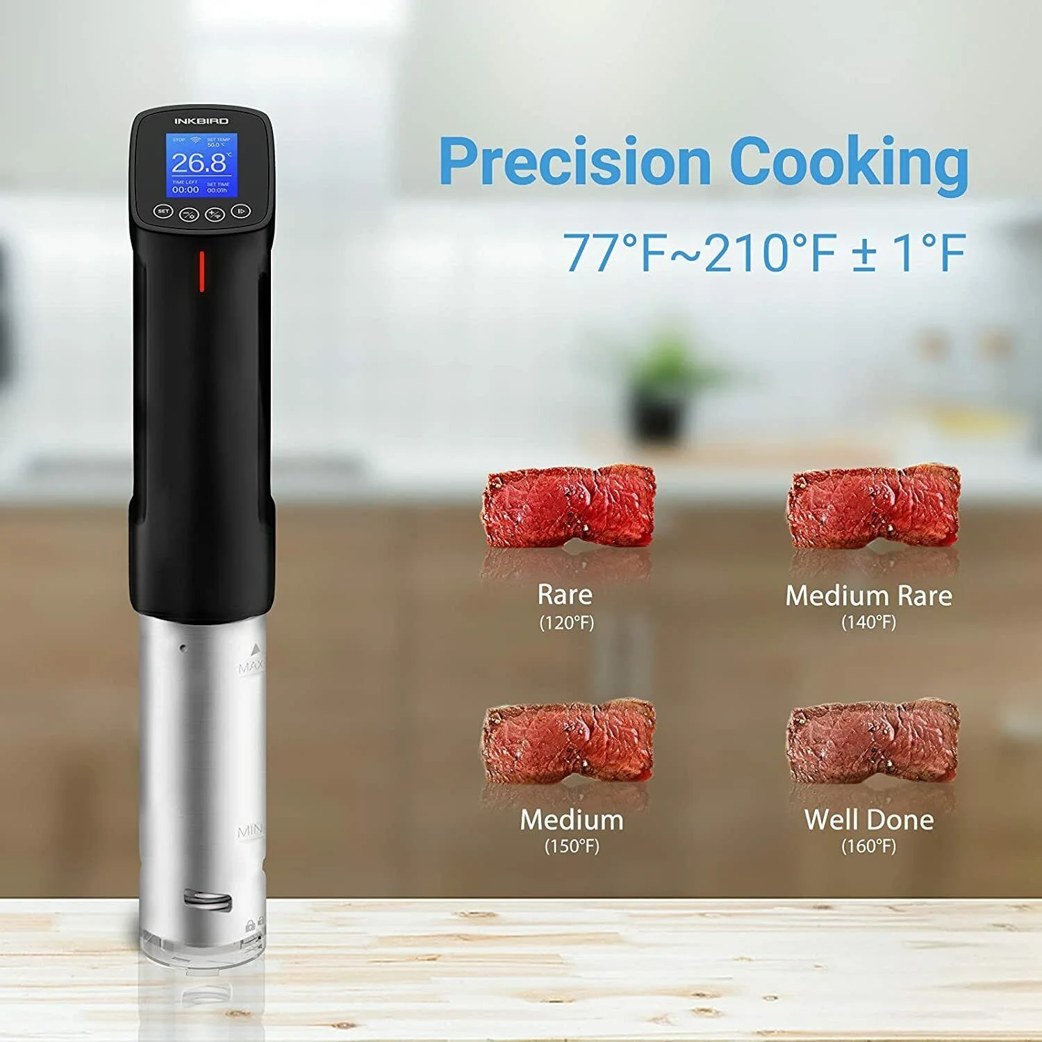 WiFi Sous Vide Cooker Circulator Kitchen Slow Cookers Immersion Precision Timer