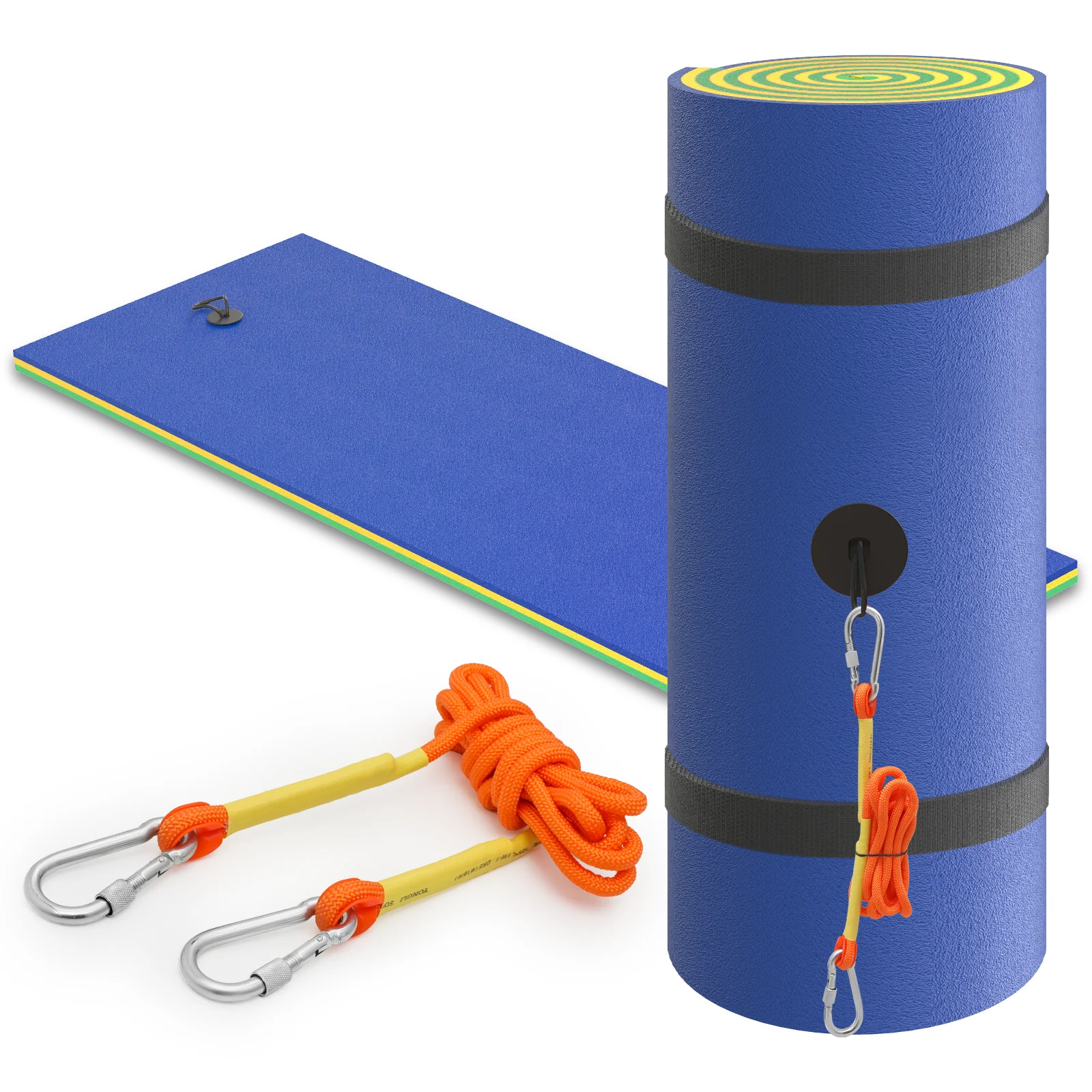 Magshion 9x3FT Floating Water Mat, 3-Layer Tear-Resistant XPE Foam Water Floating Pad, Lake Float Mat Lily Pad for Recreation Pool River Ocean Outdoor Water Activities, Blue