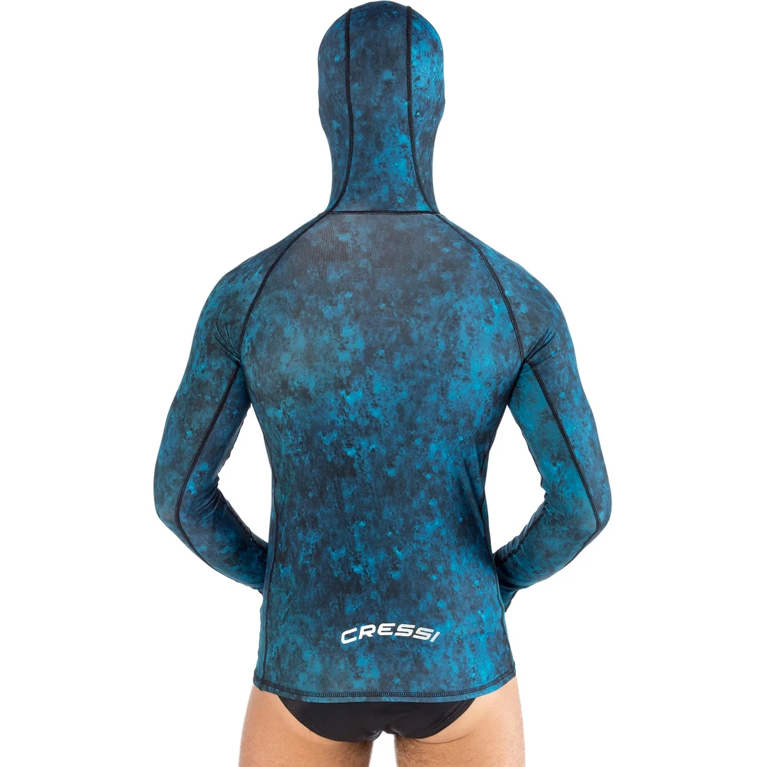 Cressi Blue Hunter Hooded Rashguard - EXCLUSIVE - Blue Hunter - 3X-Large