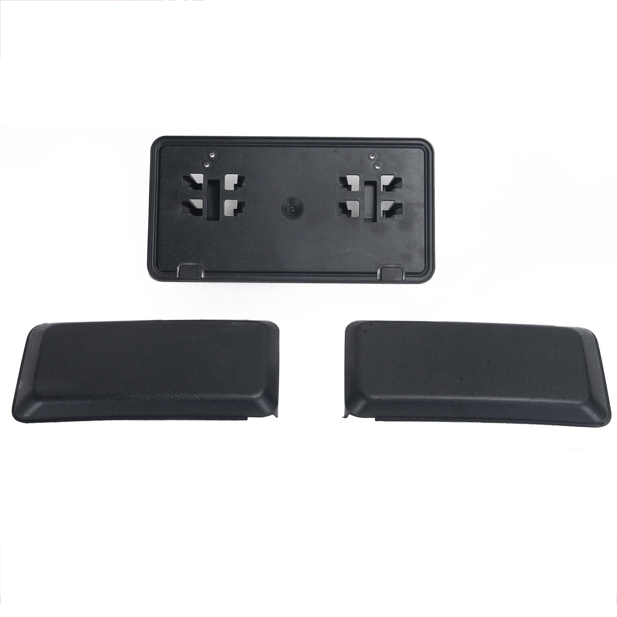 Front Bumper Guards Cover Pads 2PC + Front License Plate Frame Bracket Combo Compatible with 2018 2019 2020 F-150