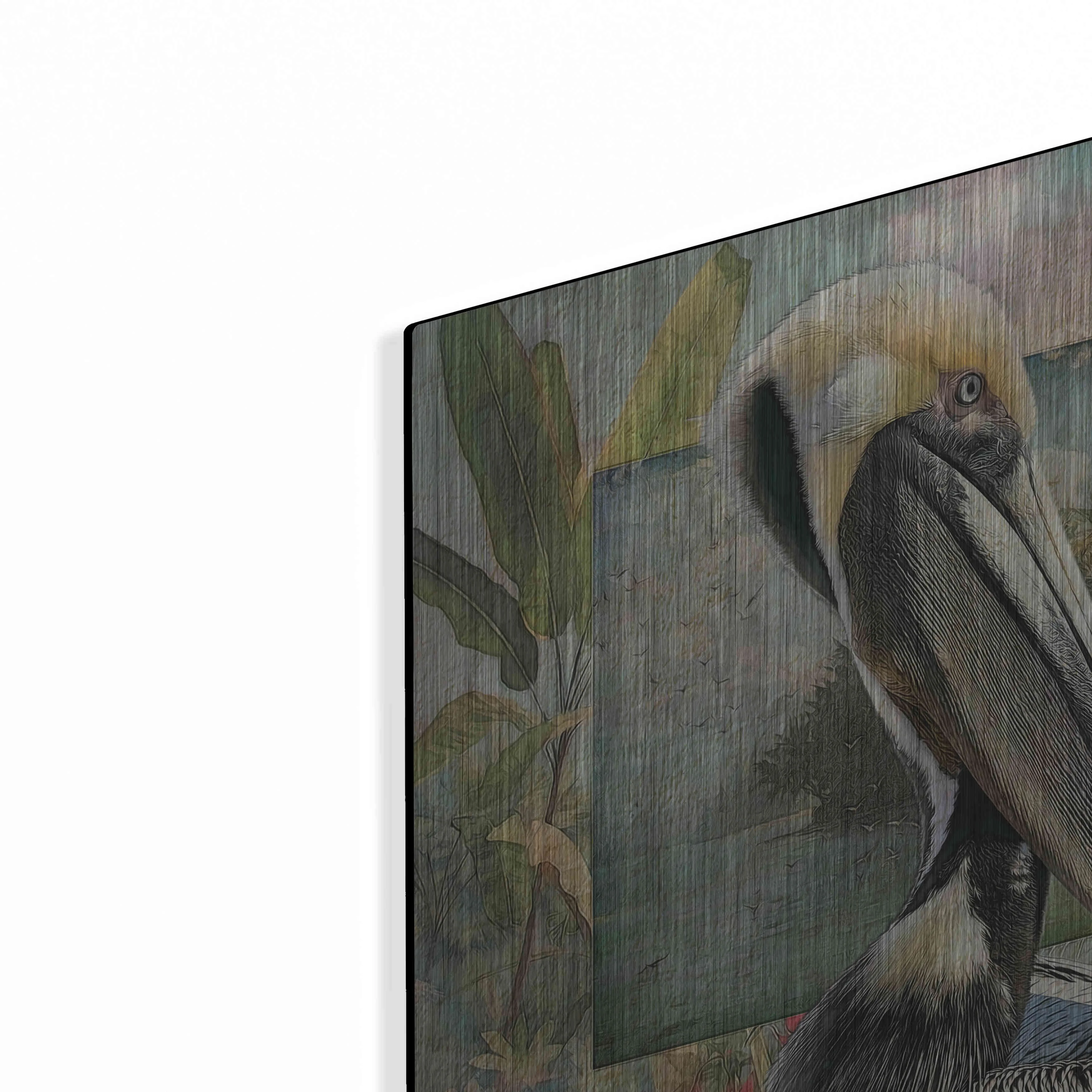 Luxe Metal Art 'Pelican Paradise II' by Steve Hunziker, Metal Wall Art, 16