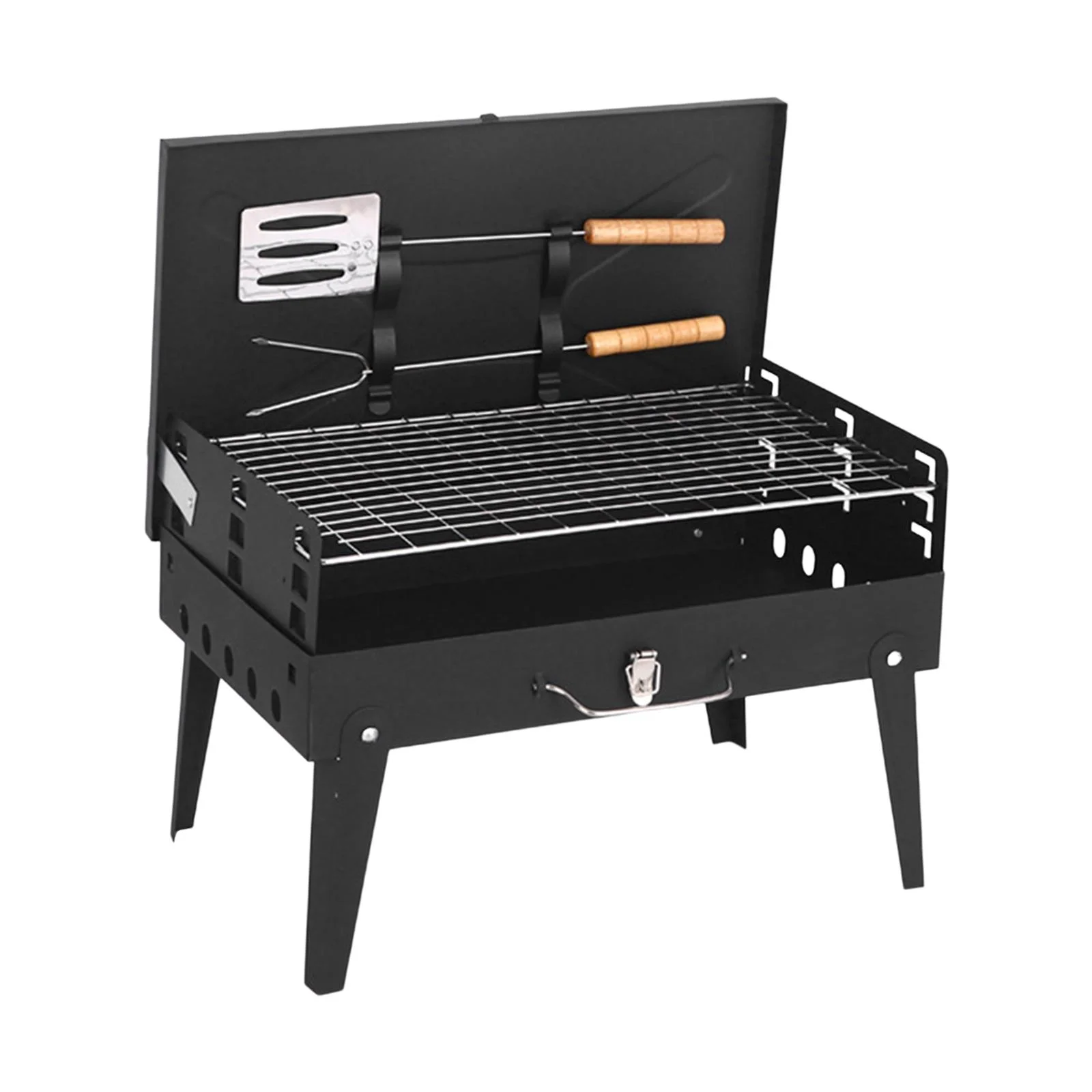 Barbecue Grill BBQ Stove Cooking Tools Campfire Stand Garden Stove Folding Grill
