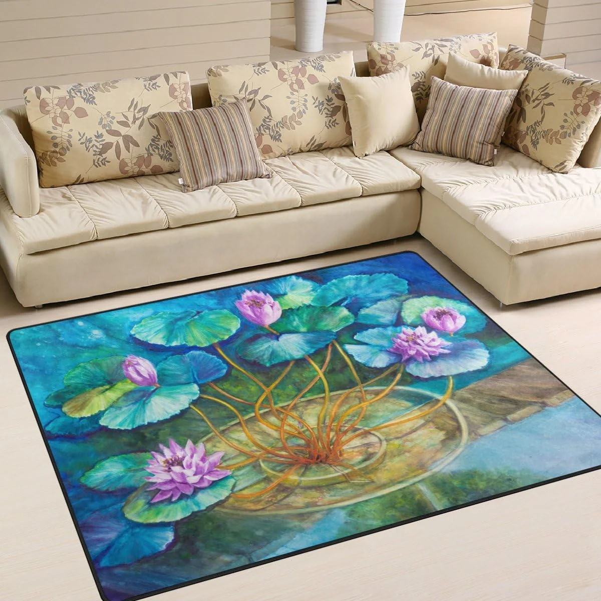 Dreamtimes Painting of Monet's Water Lily Pond Lightweight Carpet Mats, 6'8