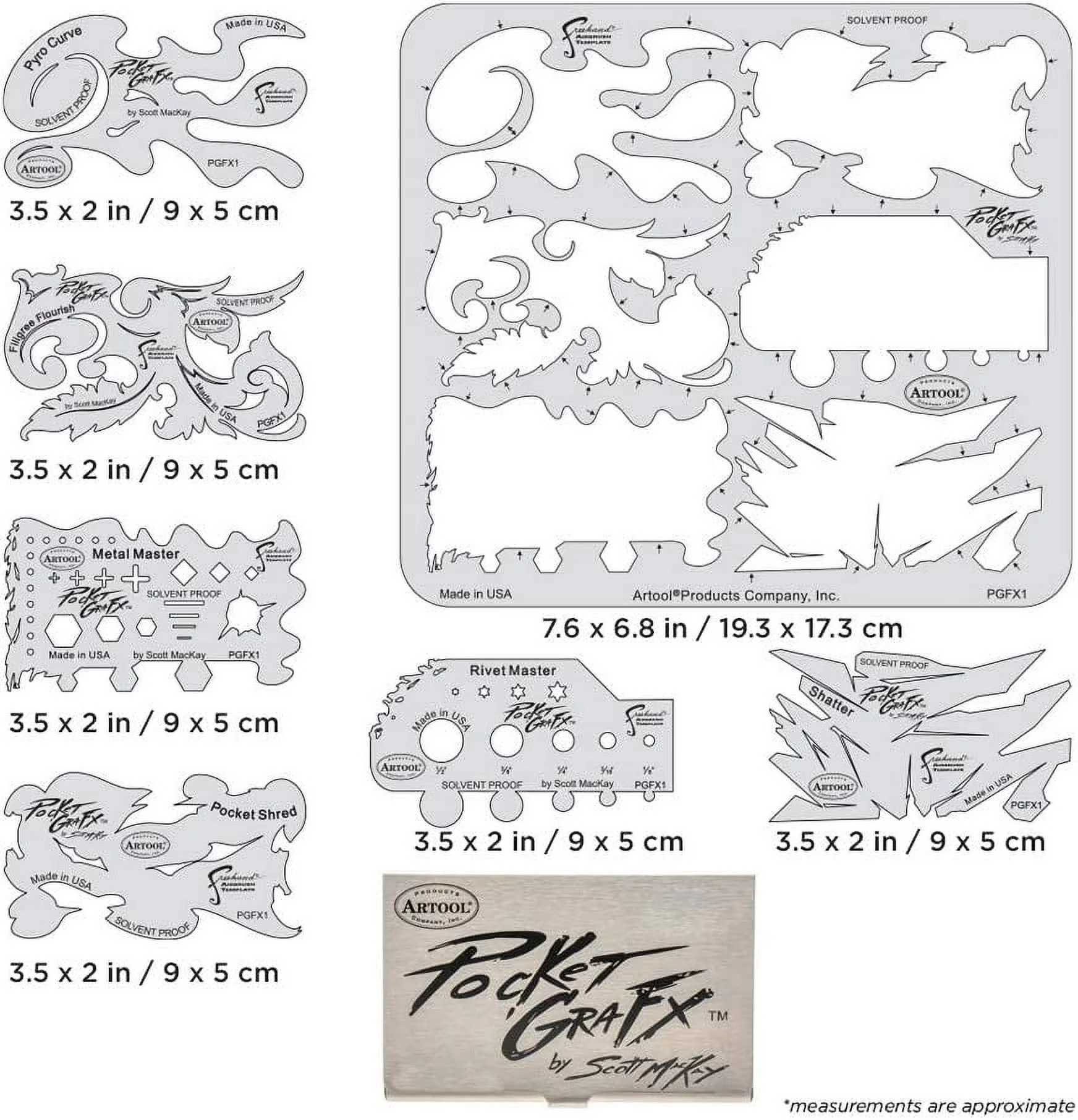 Artool PocketGraFX Freehand Template Set by Scott MacKay