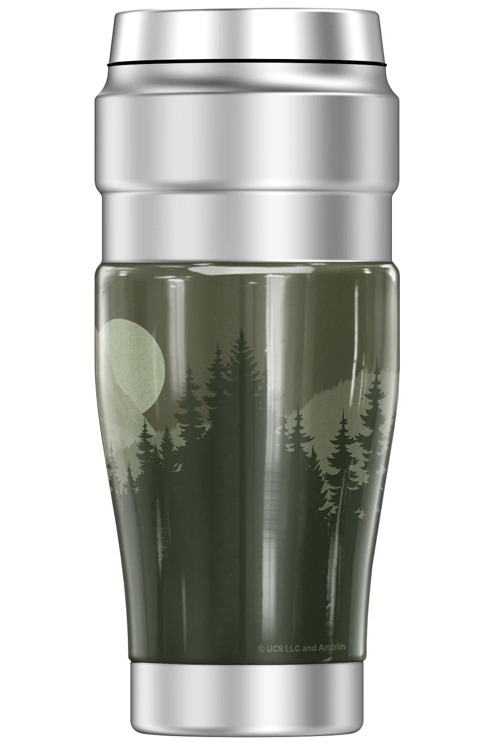 Jurassic World T-Rex Mountain Encounter THERMOS STAINLESS KING Stainless Steel Travel Tumbler, Vacuum insulated & Double Wall, 16oz