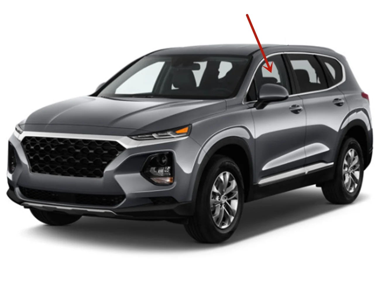 Driver Left Side Front Door Window Door Glass Compatible with Hyundai Santa Fe 2013-2018 Models / Santa Fe Sport 2013-2018 Models / Santa Fe XL 2019 Models