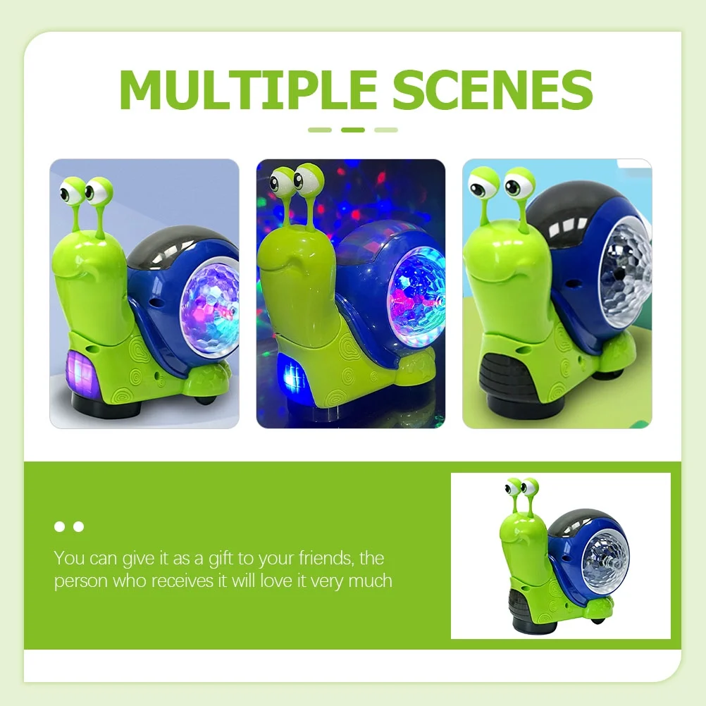 2 Count The Gift Crab Toys for Kids Light up Toys for Babies Toys for 6 Month Old Boy Baby Crawling Toys Wagging Nodding Snail Animal Mini Abs Newborn