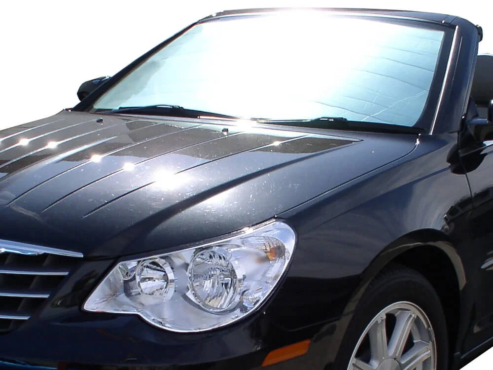 HeatShield, The Original Windshield Sun Shade, Custom-Fit for Chrysler Sebring Convertible 2007, 2008, 2009, 2010, Silver Series