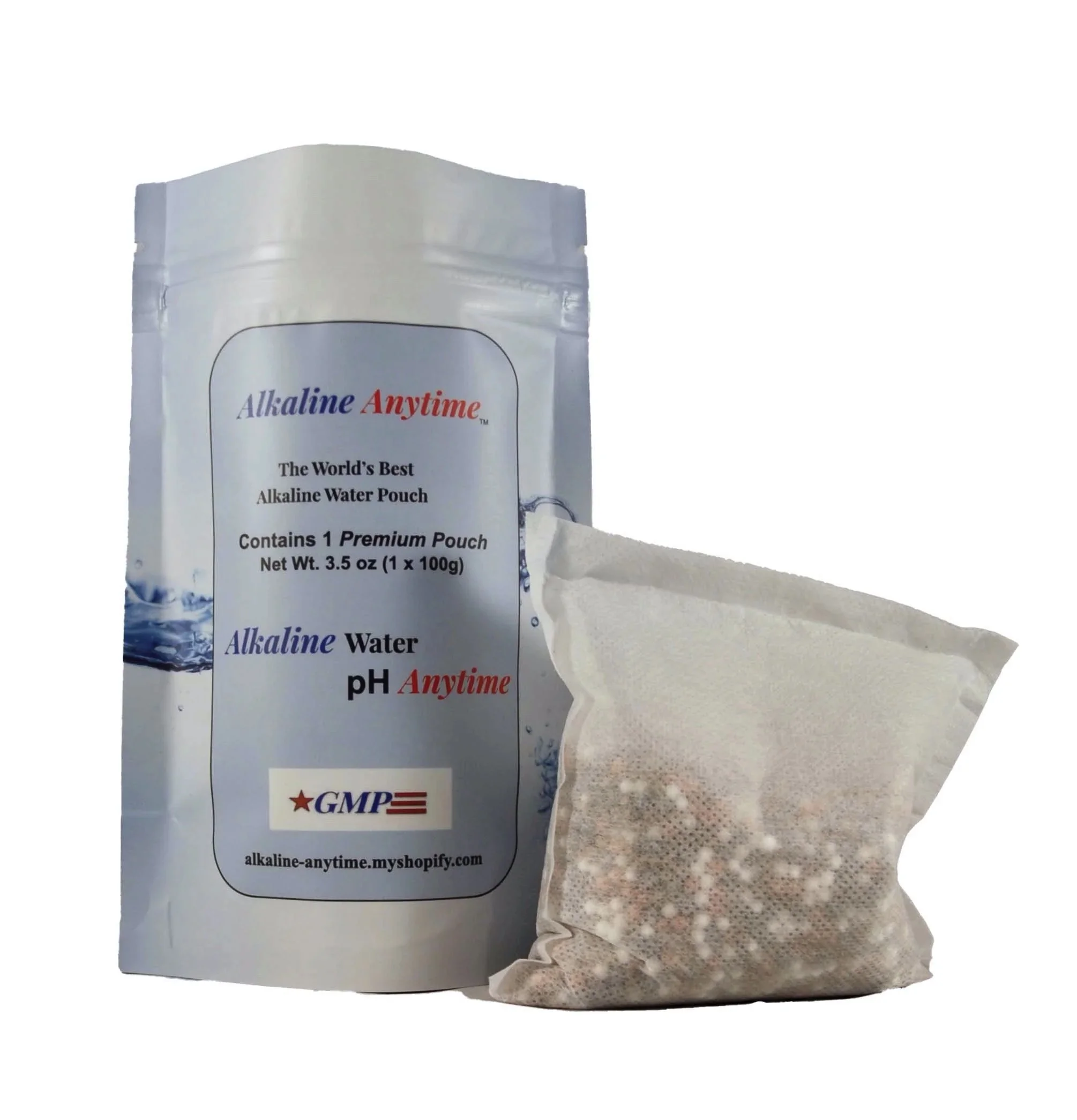 Alkaline Anytime 100 Gram Premium Large Water Filter Pouch for Alkaline Water