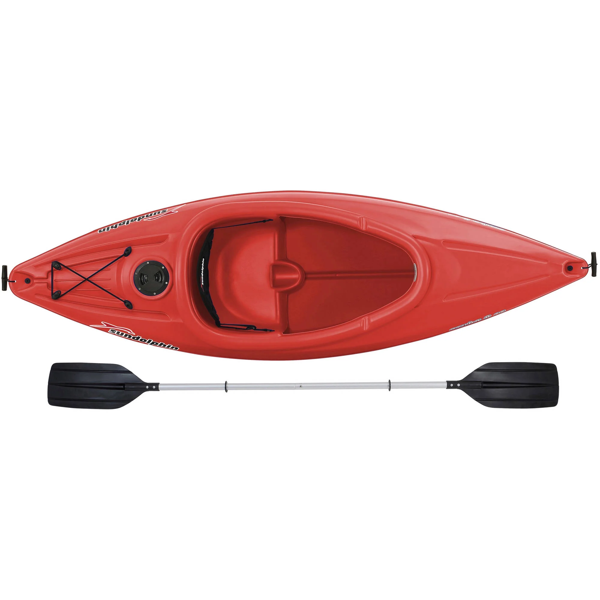 Sun Dolphin Aruba 8' Ss Sit-in Recreational Kayak Red, Paddle Included