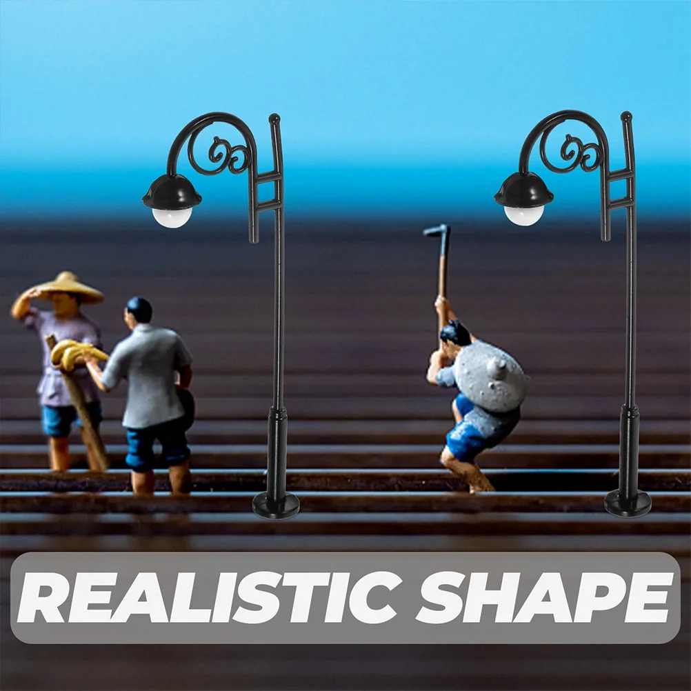 Mini Street Light Model House Decorative Lights Dollhouse Lamp Metal Vintage Ferroalloy