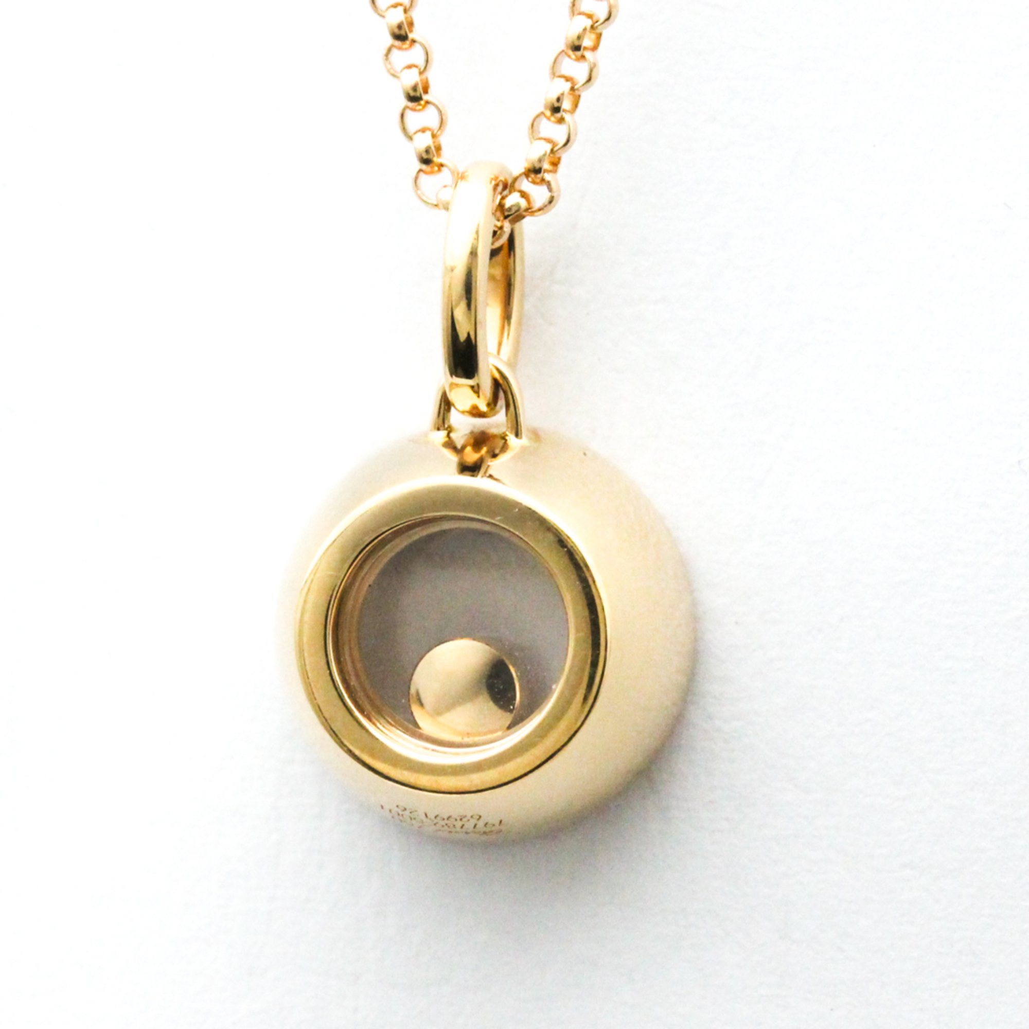 Pre-Owned Chopard Happy Diamonds Necklace 797789/5001 Pink Gold (18K) Diamond Men,Women Fashion Pendant Necklace Carat/0.32 (Pink Gold) (Good)