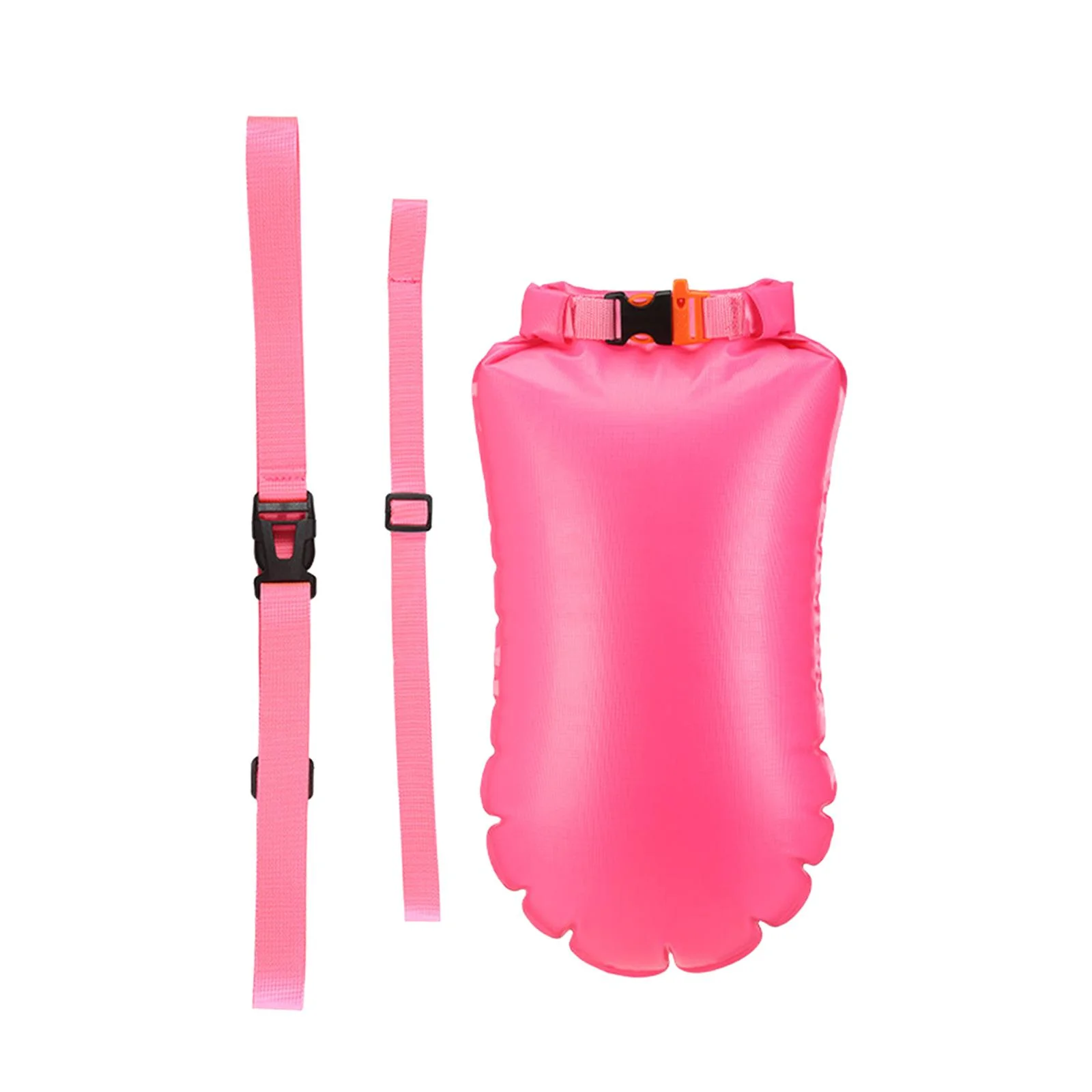 Safety Swim Buoy Waterproof Bag Floating Bag for Fishing Water Sports Diving Rose Red 55cmx38cm