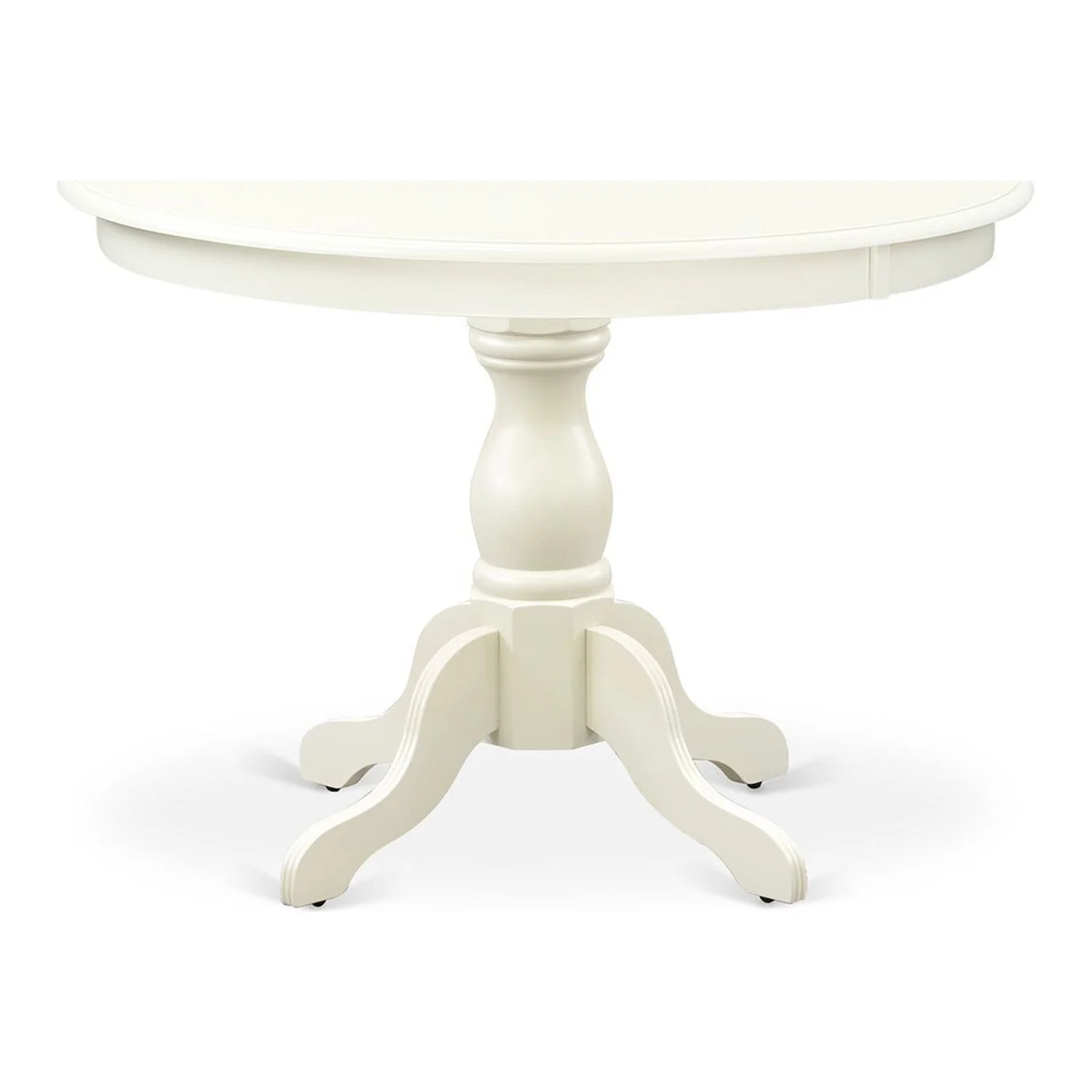 East West Furniture Hartland 3-piece Wood Dining Set in Linen White/Dark Shitake