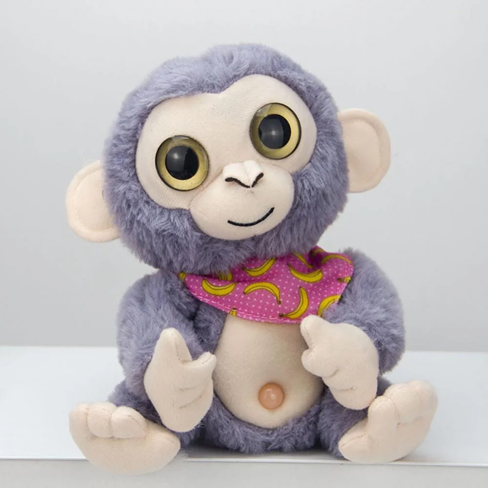 Hardlegix Talking Monkey Repeats What You Say Nodding Electric Interactive Animated Toy Speaking Plush Buddy Gift for Toddlers, 7 Inch