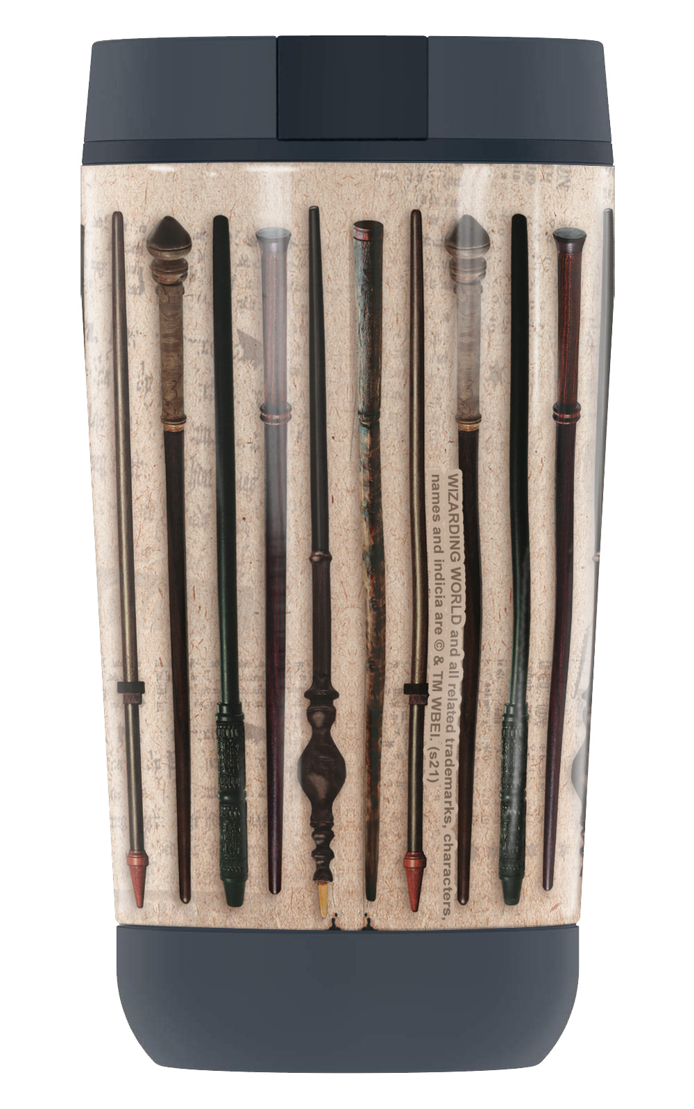 Harry Potter Wand Collage GUARDIAN COLLECTION BY THERMOS Stainless Steel Travel Tumbler, Vacuum insulated & Double Wall, 12 oz.