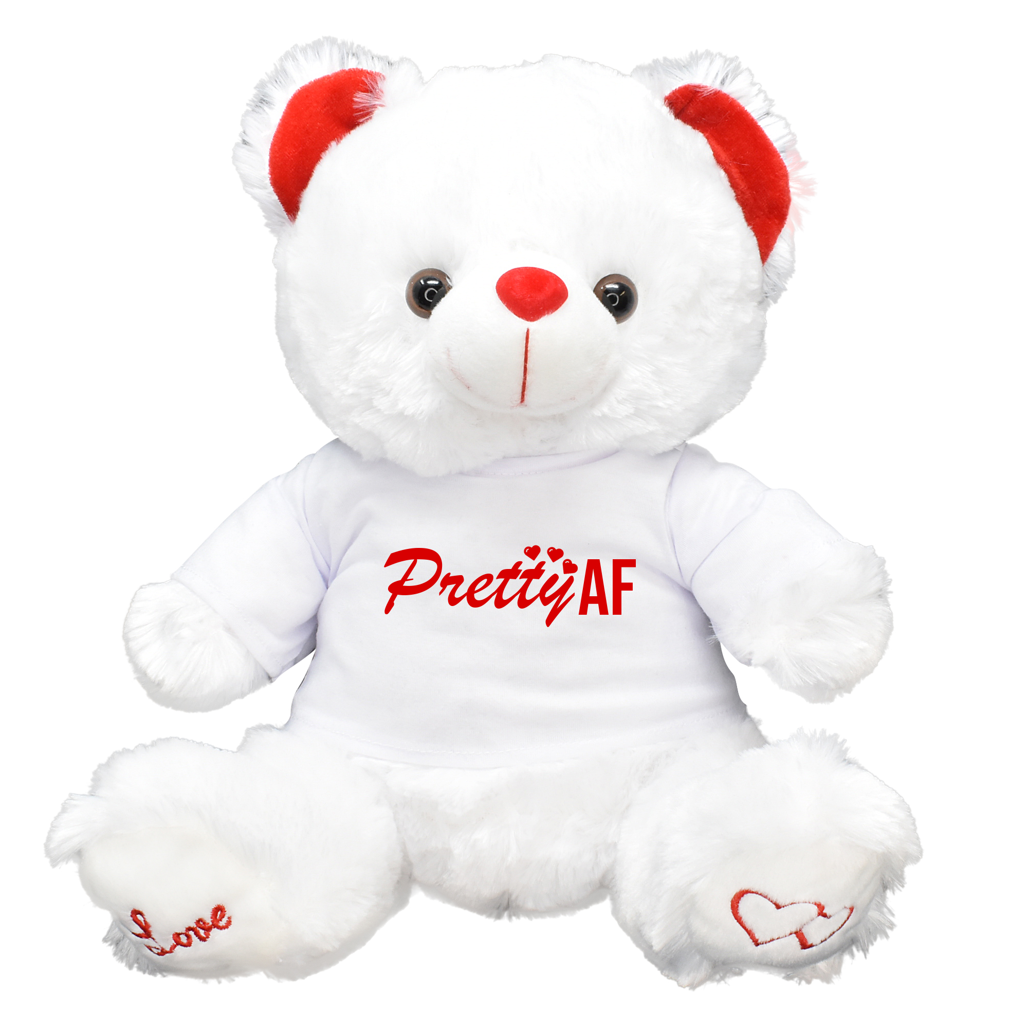 Pretty AF Funny Valentines Day Gift Teddy Bear Chocolates Gift Bag Plush Girlfriend Boyfriend Galentines Husband Wife