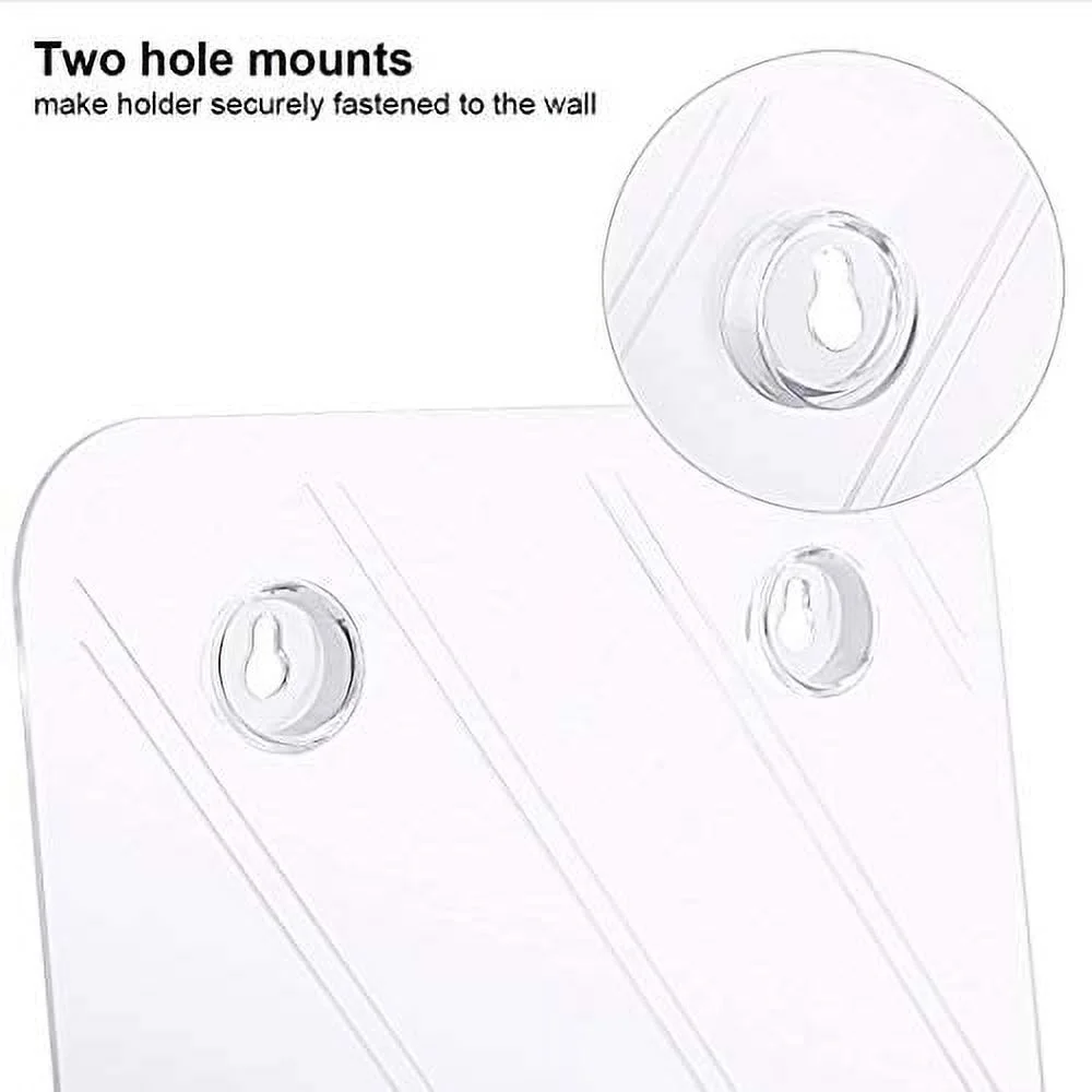 Ktrio Acrylic Brochure Holder 8.5 x 11 inches Plastic Acrylic Literature Holders Clear Flyer Holder Rack Card Holder, Magazine, Pamphlet, Booklet Display Stand Trifold Holder Desk or Wall Mount 2 Pack