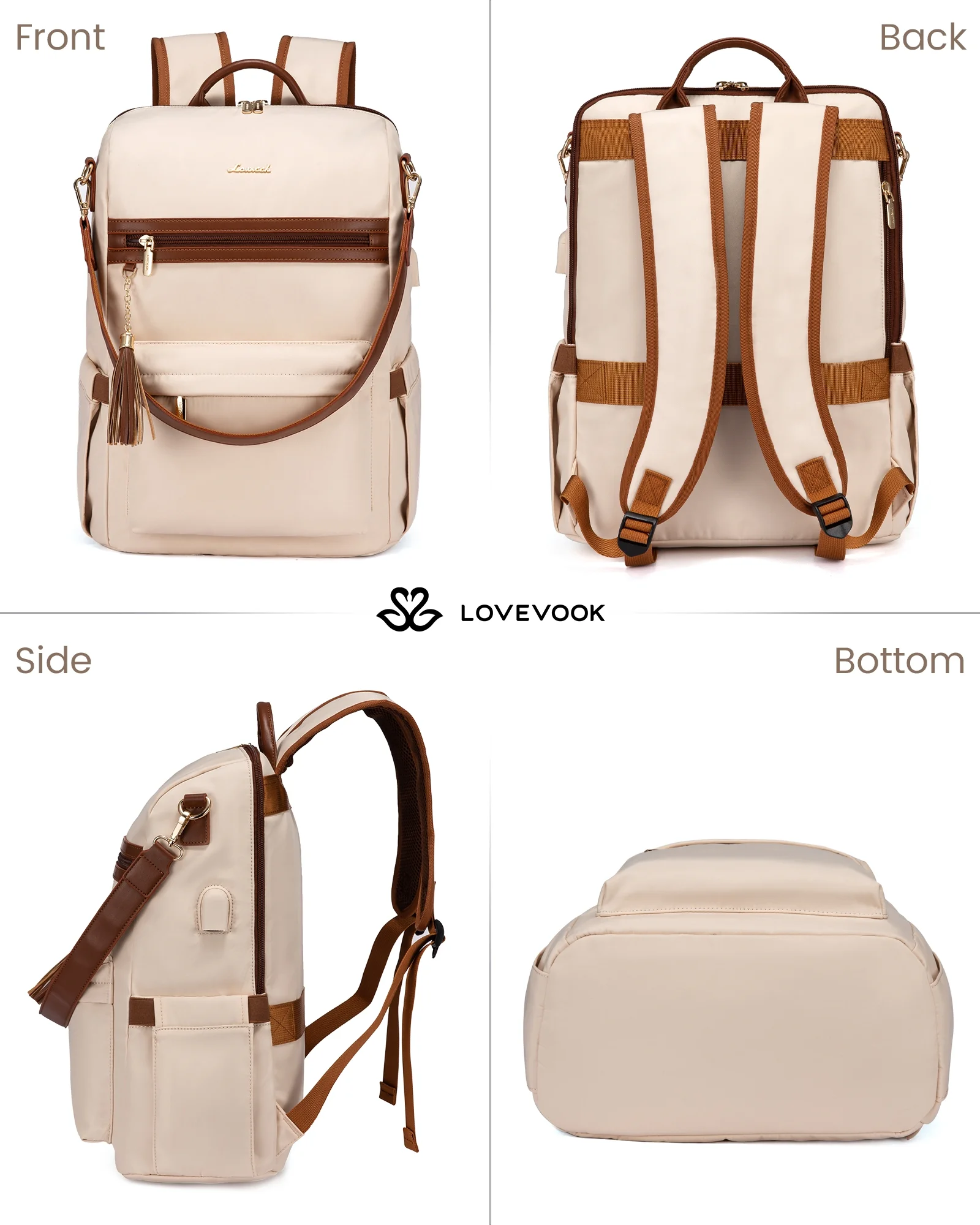Lovevook Women Backpack Purses,15.6