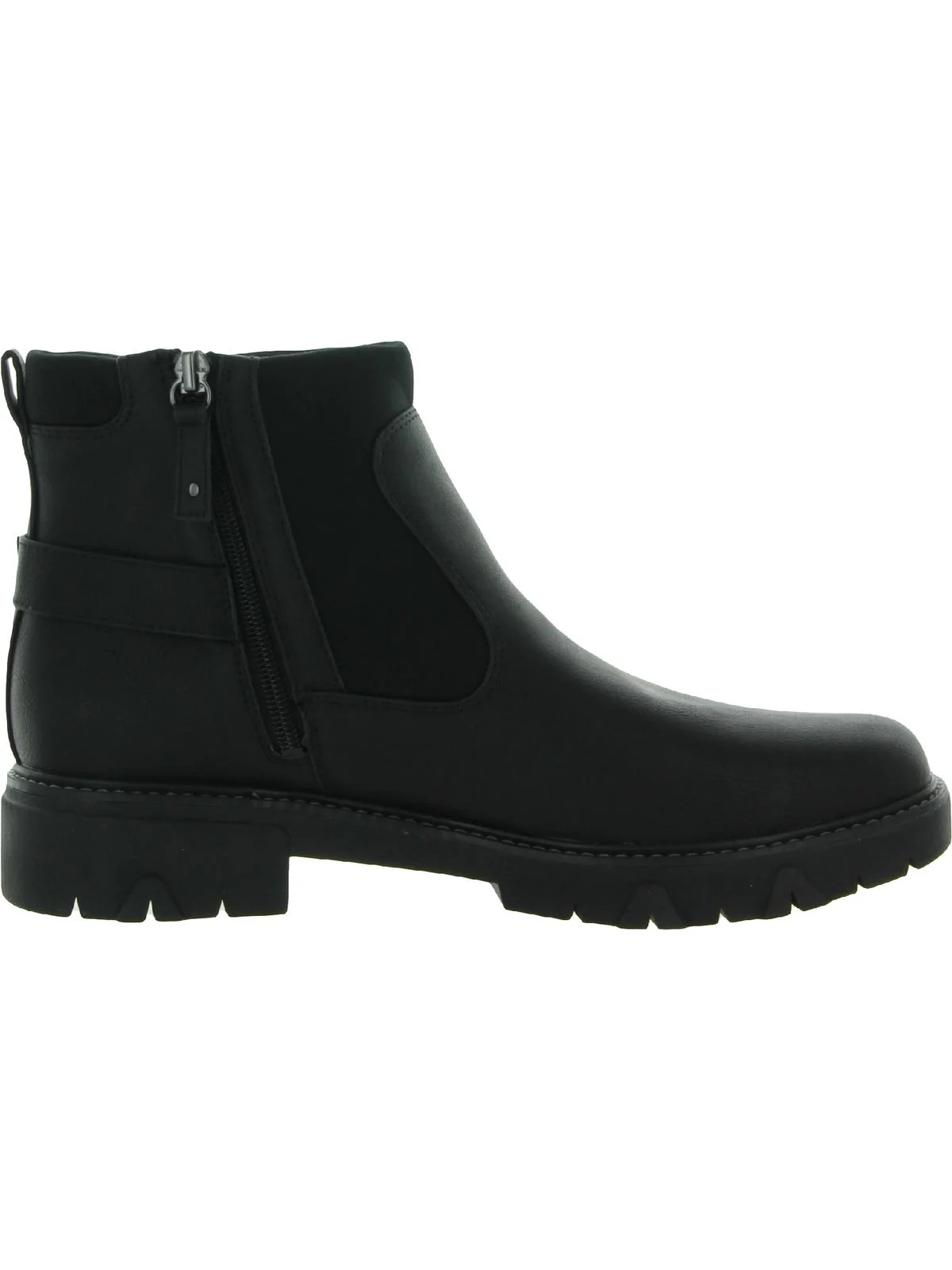 Dr. Scholl's Shoes Womens Hitch Faux Leather Block Heel Chelsea Boots