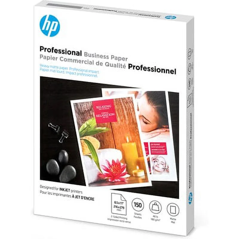 HP Professional Inkjet Matte FSC Paper 180gsm-150 Sheets/Letter/8.5 x 11 in