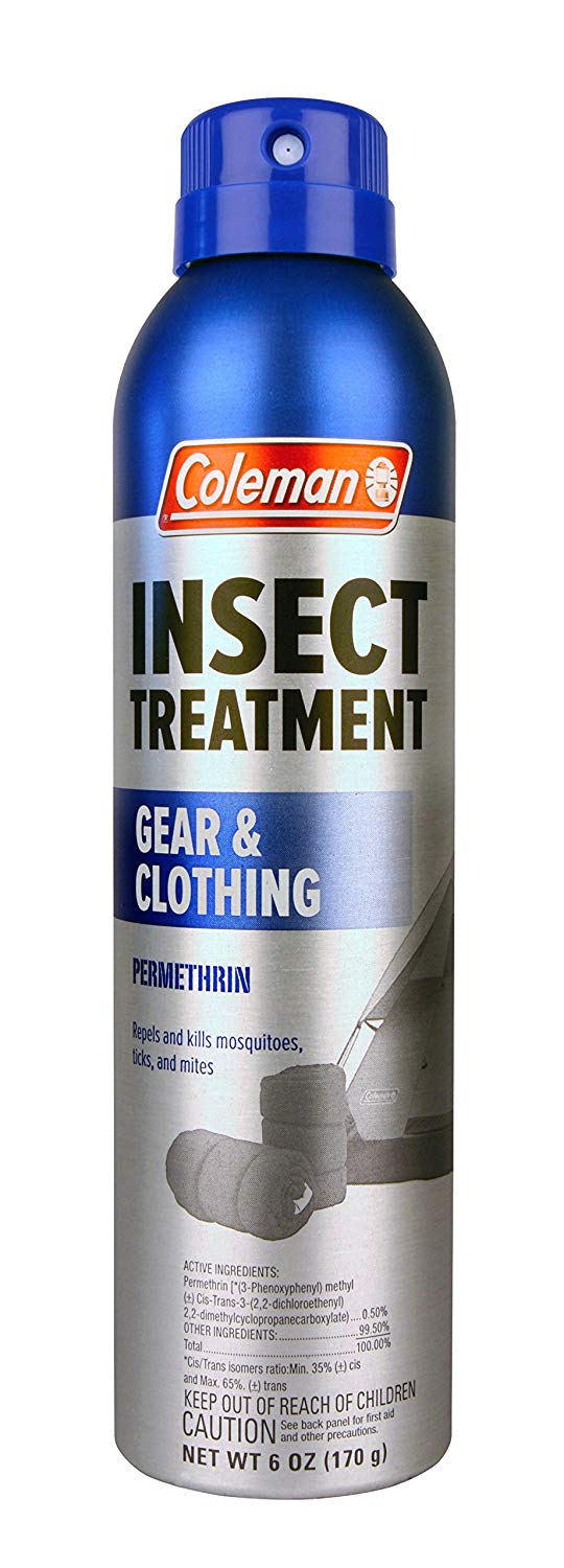 Coleman 6 oz Permethrin Gear and Clothing Insect Treatment and Repellent (2 Pack) + Bonus Moist Towelettes