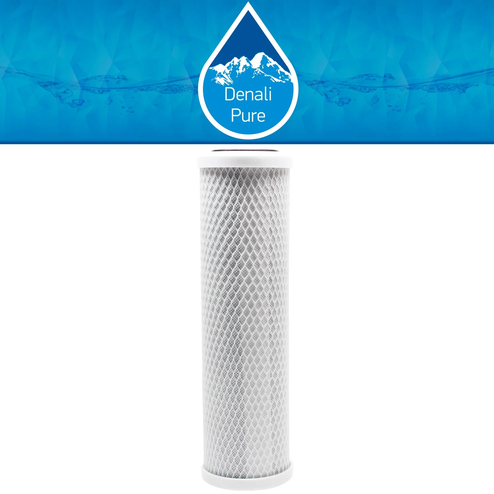 2-Pack Replacement for AMI AAA-756PU-UV Activated Carbon Block Filter - Universal 10 inch Filter for AMI AAA 75 GPD-6 Stage Home Reverse Osmosis System w/Pump - Denali Pure Brand