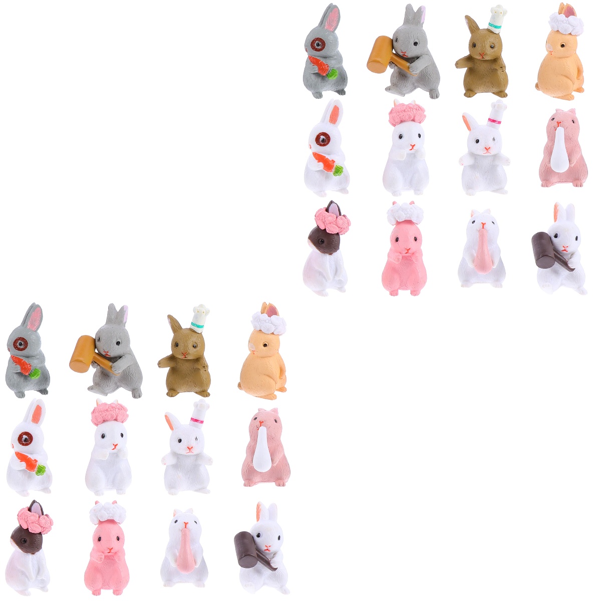 Frcolor Ornament Easter Rabbit Figurine Micro Party Miniature Miniature Garden Decoration Dollhouse Filler Bag Favor Figure