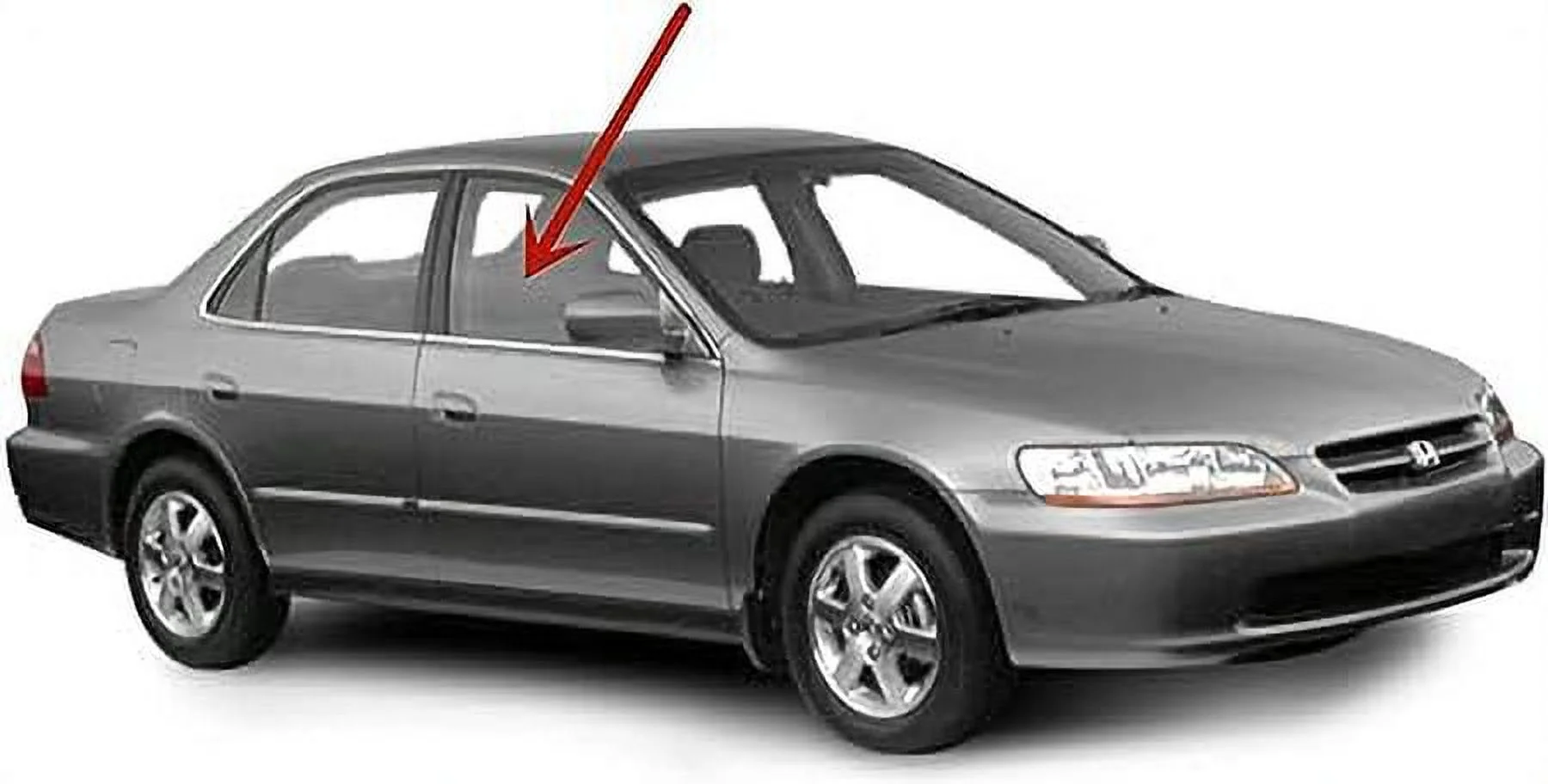 Passenger Right Side Front Door Window Door Glass Compatible with Honda Accord 4 Door Sedan 1998-2002 Models
