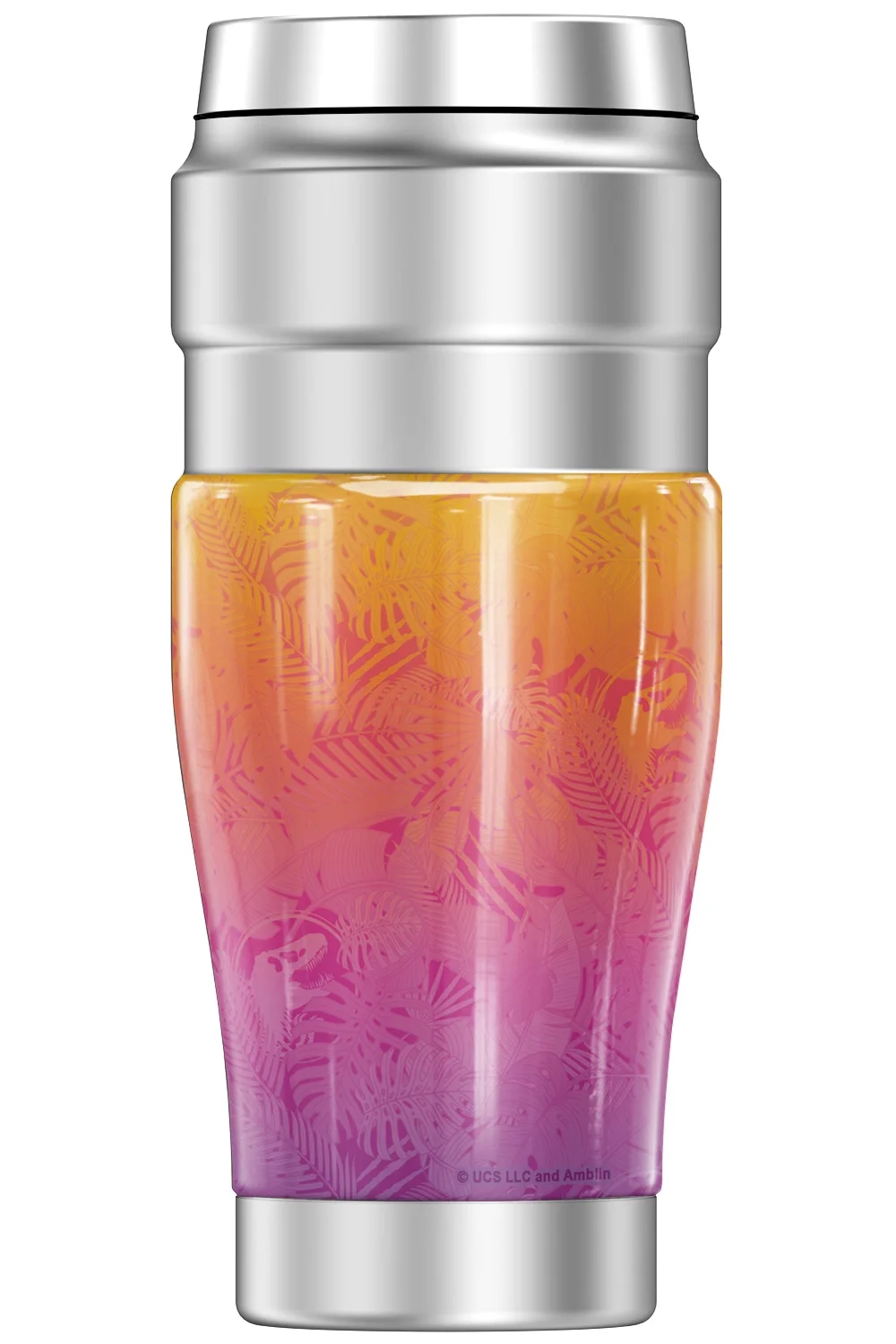 Jurassic Park Neon Jungle Logo THERMOS STAINLESS KING Stainless Steel Travel Tumbler, Vacuum insulated & Double Wall, 16oz