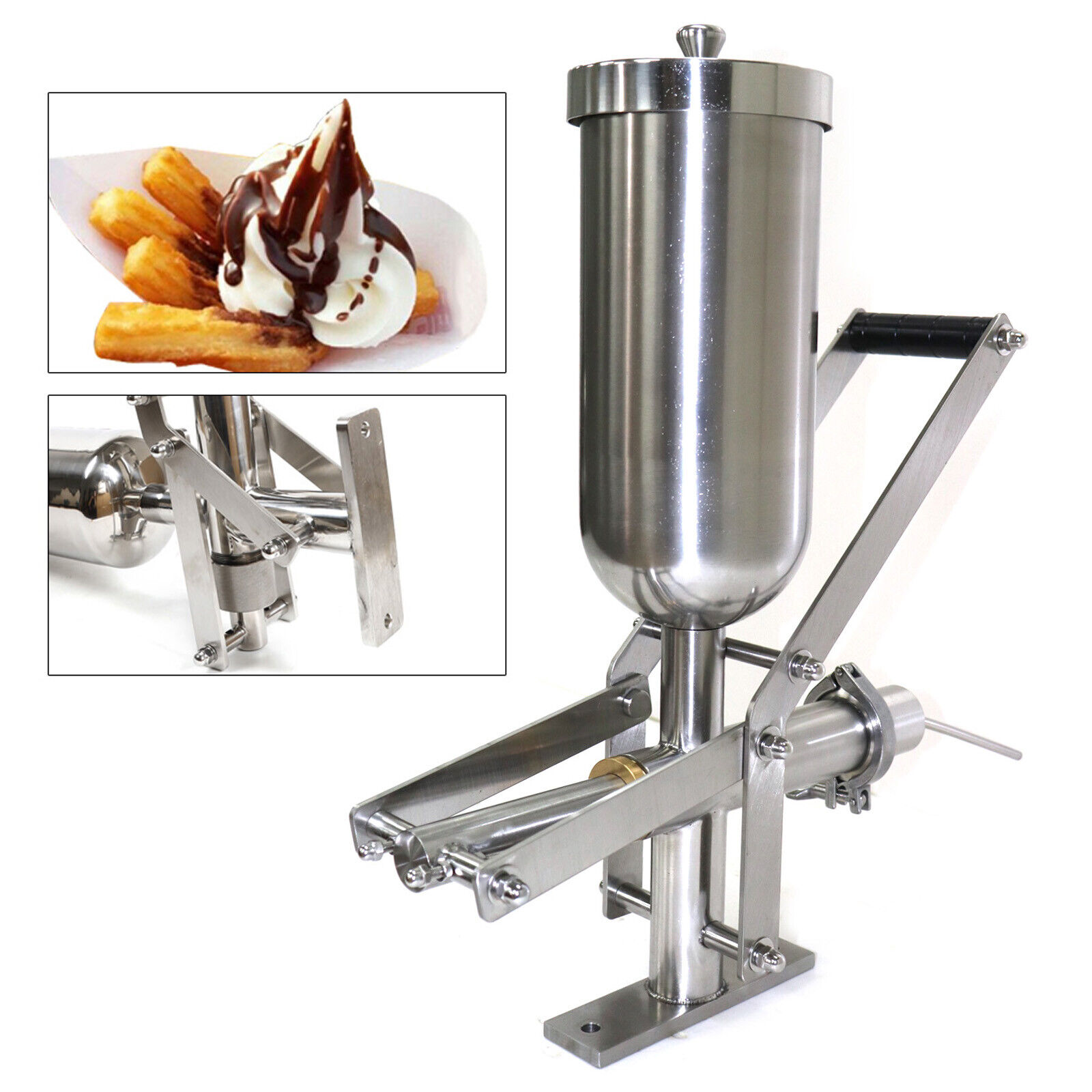 TFCFL 5L Manual Latin Fruit Donut Machine Stainless Steel Filler Maker