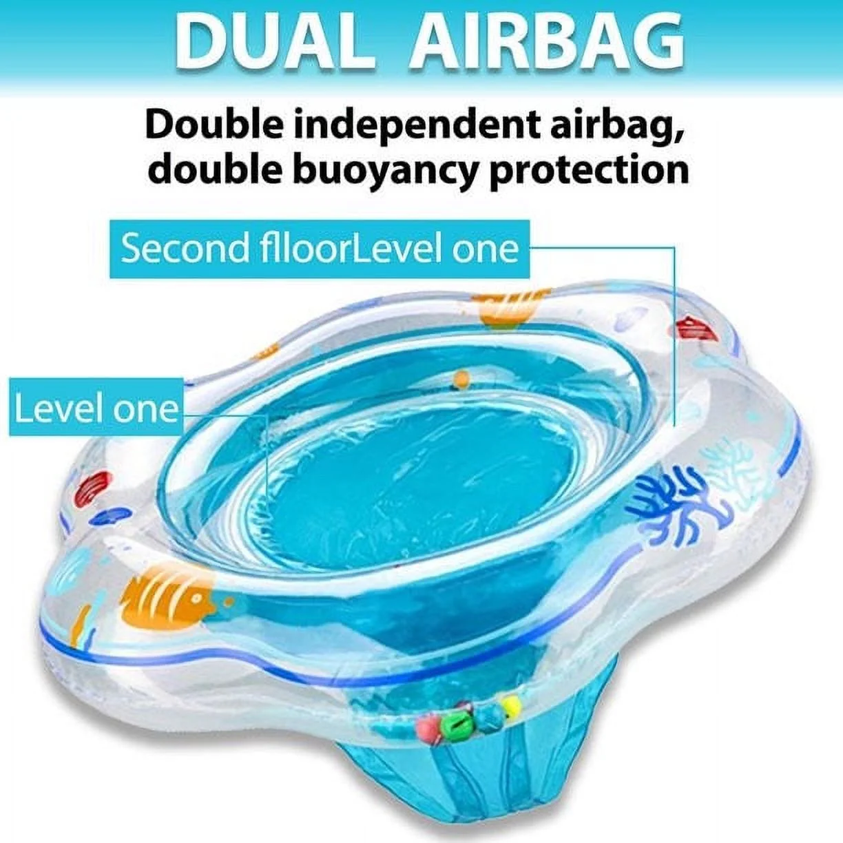 Swim Floats Baby Swimming Pool Ring for Infant Toddler Kids Summer Inflatable Safety PVC Seat-Pink