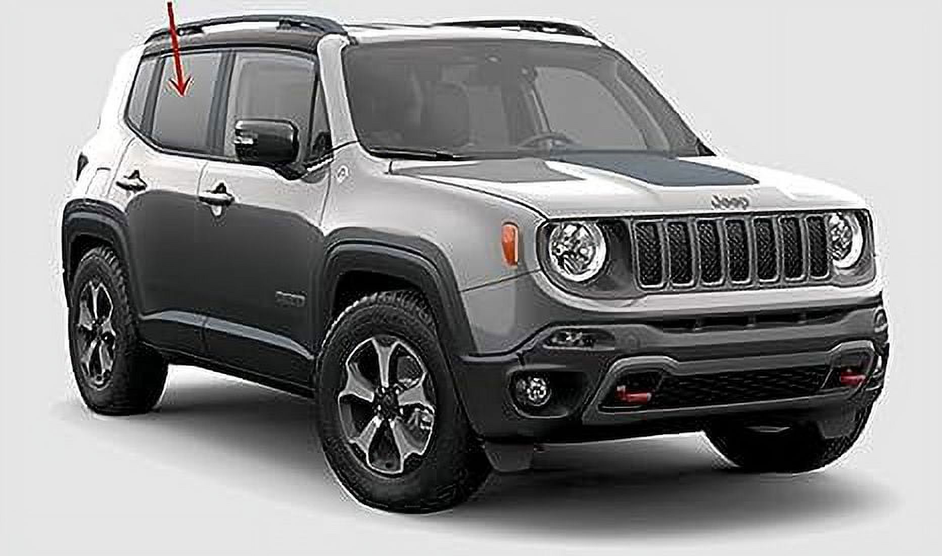 Passenger Right Side Rear Door Window Door Glass Compatible with Jeep Renegade 2015-2021 Models