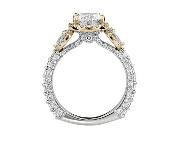 2.00 Carat Excellent Oval Cut Real Diamond Latest Design Solitaire with Accents Engagement Ring for Ladies Solid 14K White Gold Size 7.5