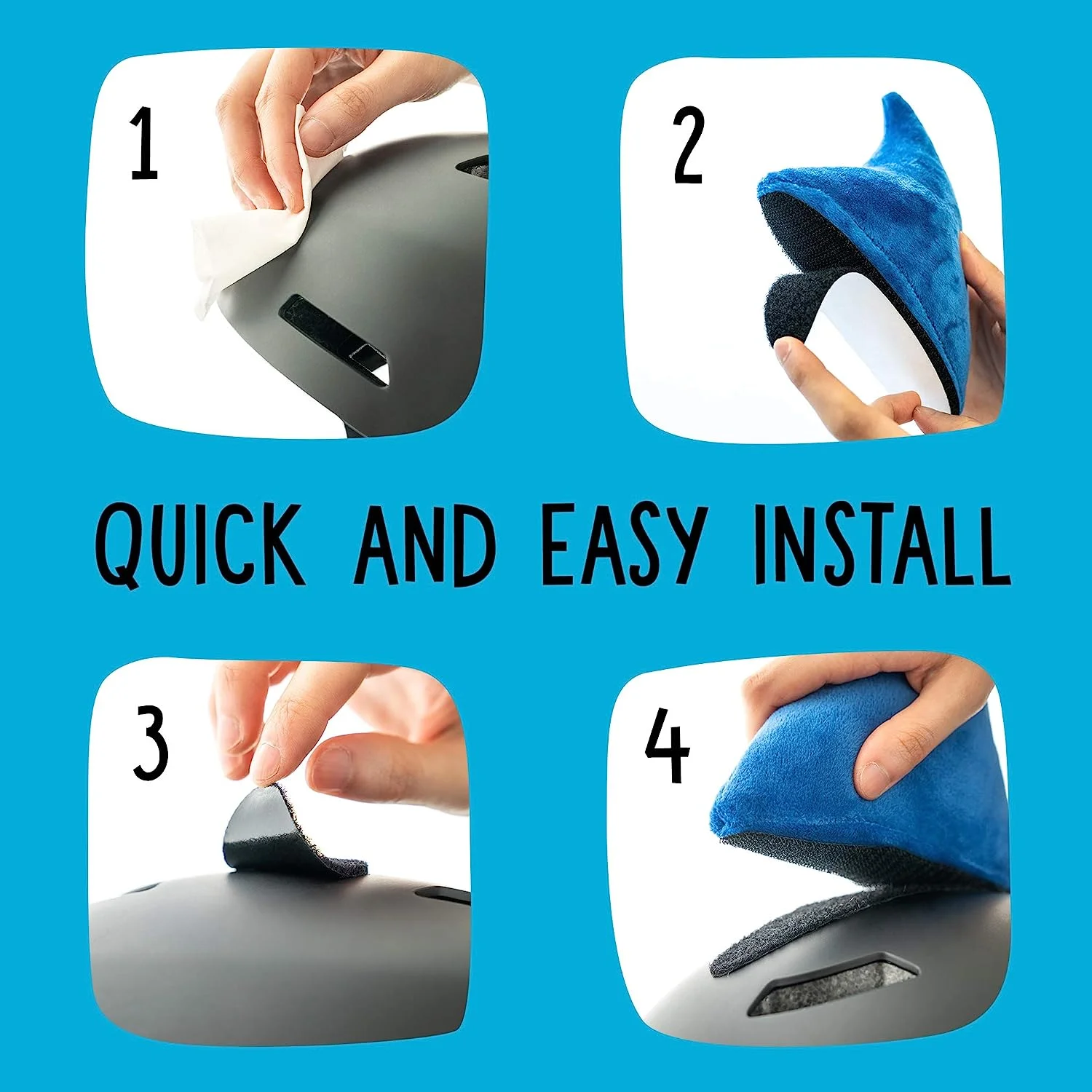 ParaWild Shark Helmet Accessories w/Sticky Hook & Loop Fastener Adhesive (Helmet not Included), Fun Fin/Ears/Mohawk/Covers for Snowboarding, Skiing, Biking, Cycling for Kids and Adults