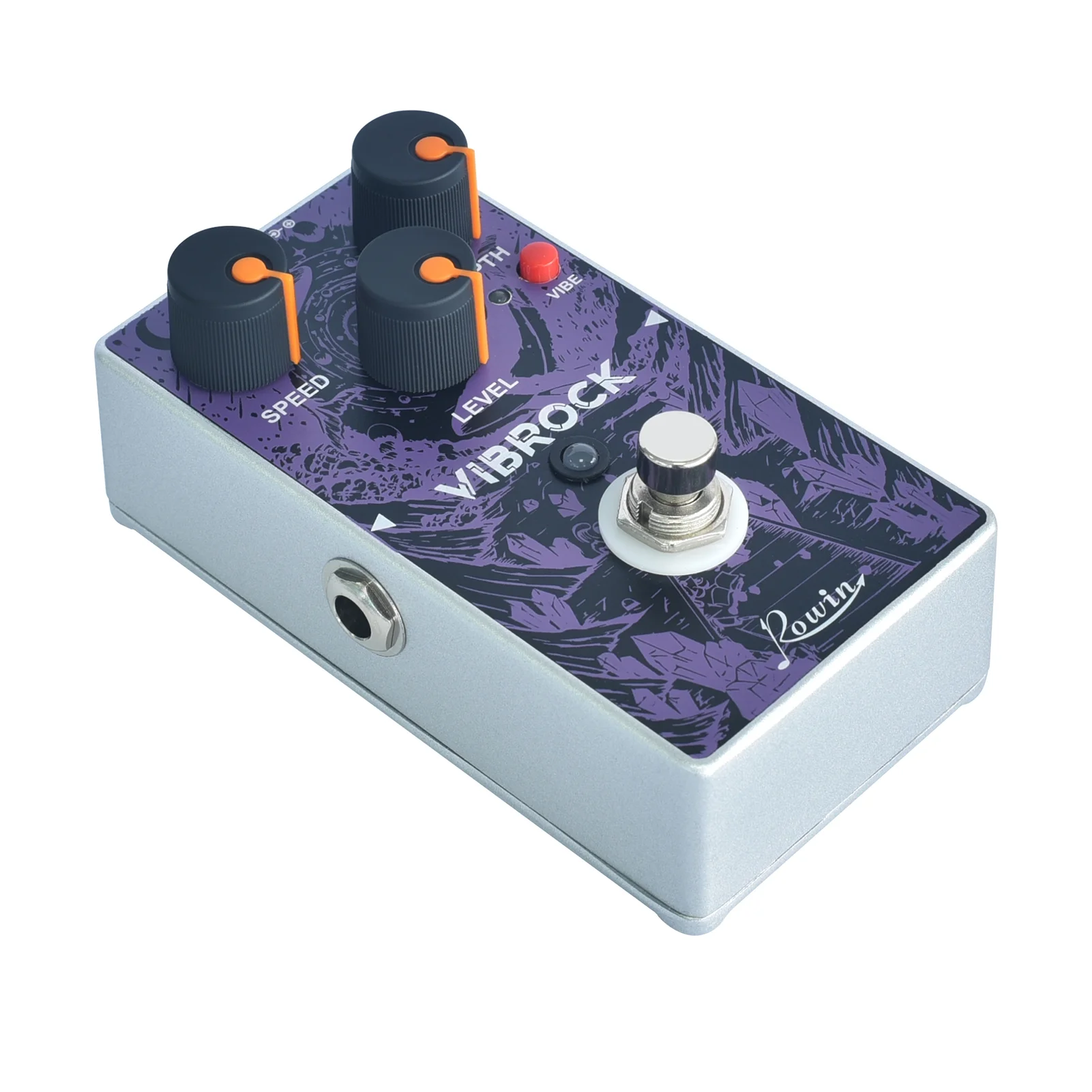 Rowin RE-02 VIBROCK Chorus Guitar Effect Pedal with Chorus Speed Depth Control Knobs True Bypass Full Metal Shell