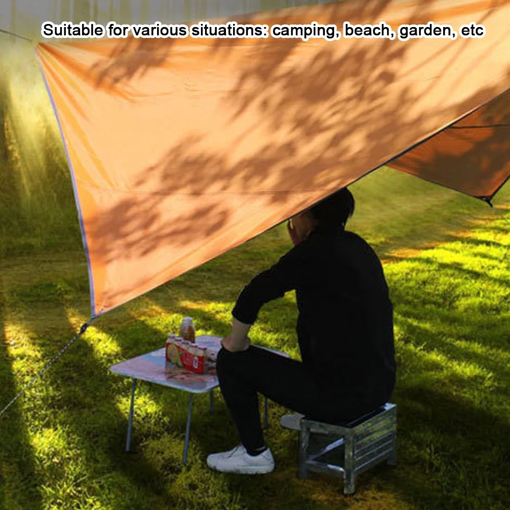 Aibecy Outdoor Sunscreen Shade Waterproof Sunshine Shade Sail Oxford Cloth Camping Garden Awning Canopy Waterproof Tarp Tent Shade Ground Mat
