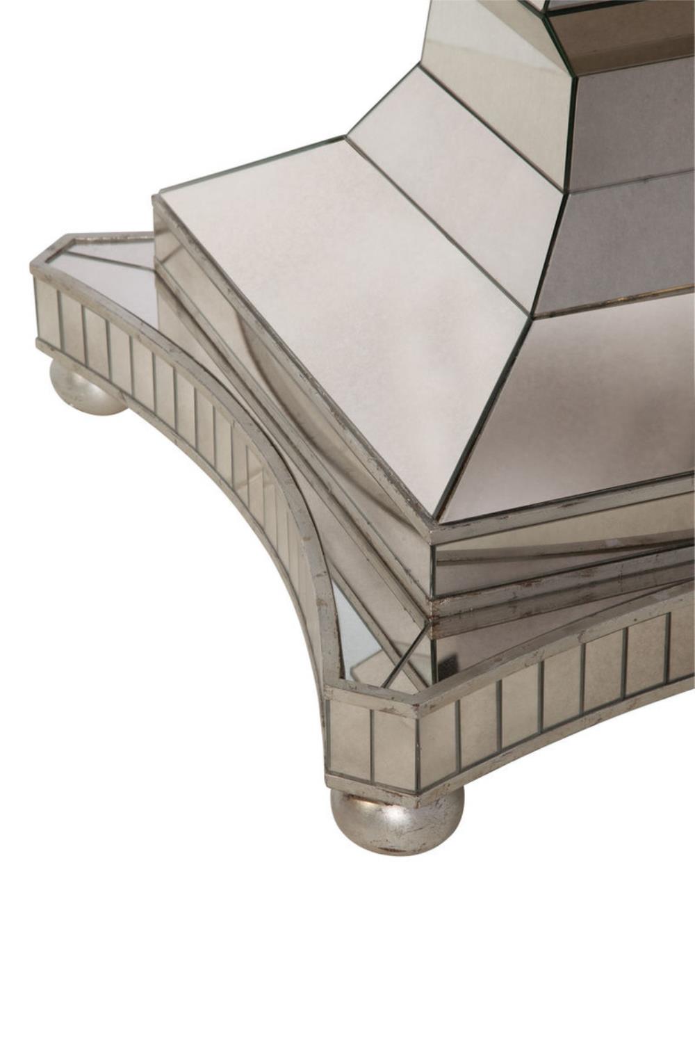 Bassett Mirror Moiselle Metal Dining Table in Mirrored