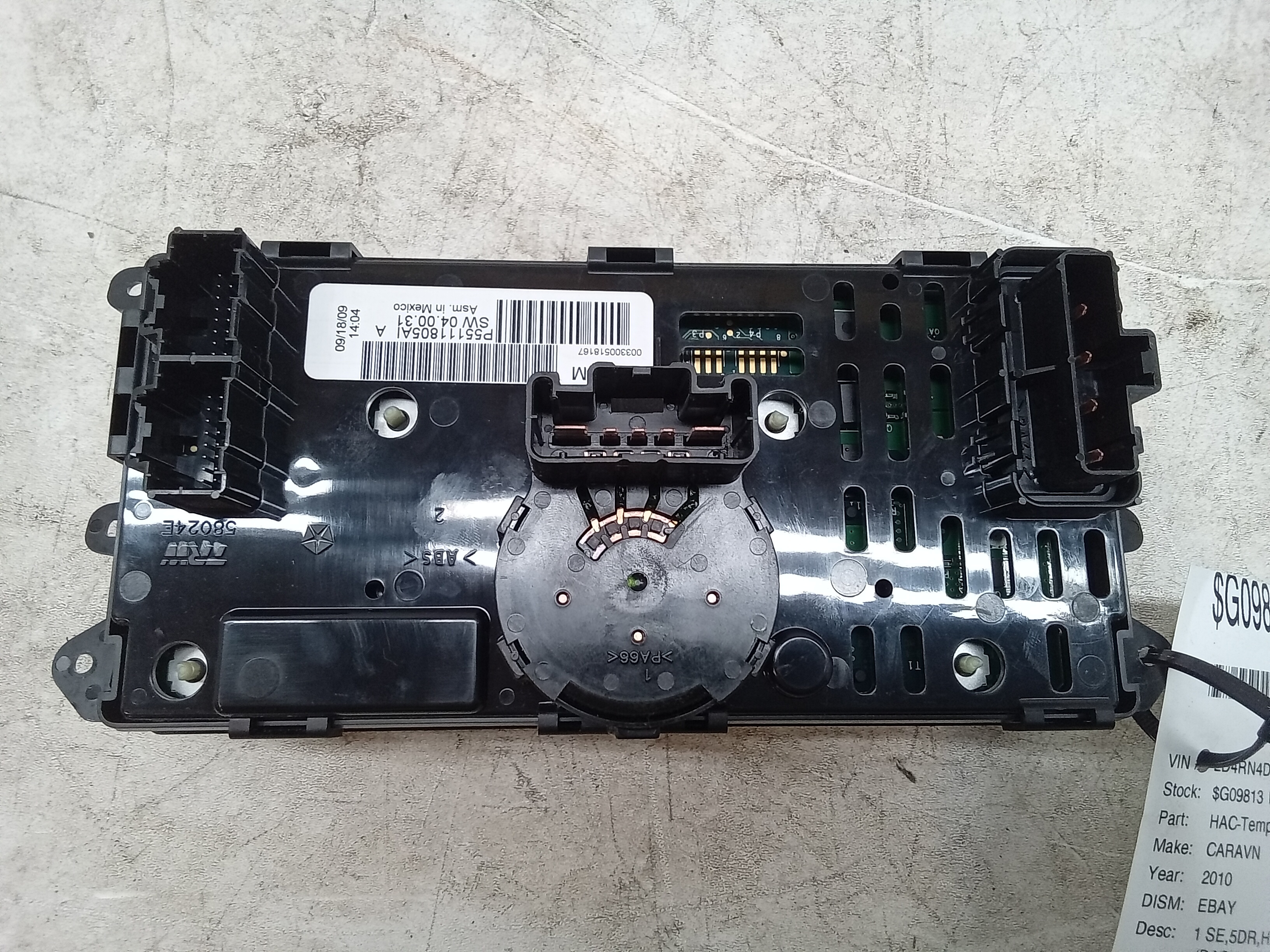 Pre-Owned 10 Dodge Caravan Temperature Control OEM - Verify Specific Vehicle Fitment In Description - (Good)